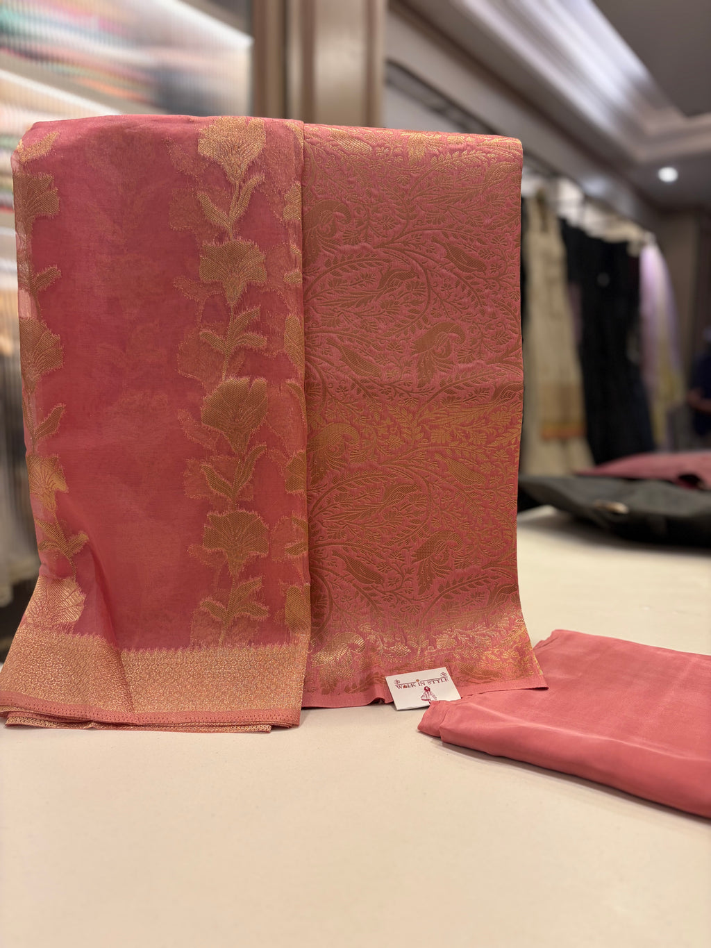 Pure Brocade Banarasi Unstitched Suit Set