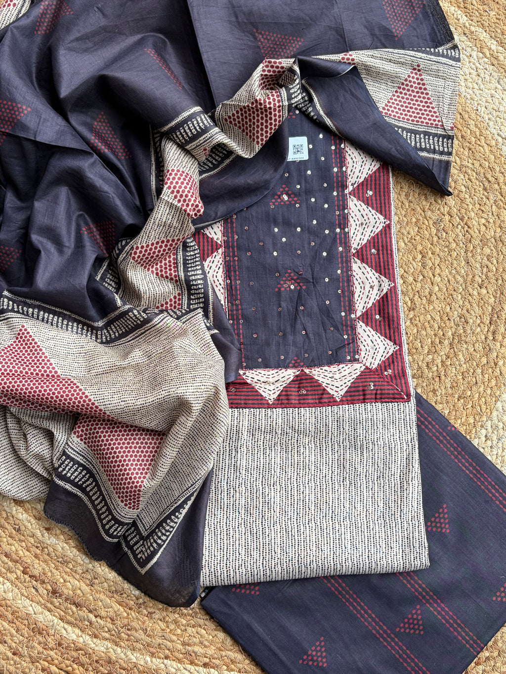 Pure Cotton Anstract Printed Suit Set