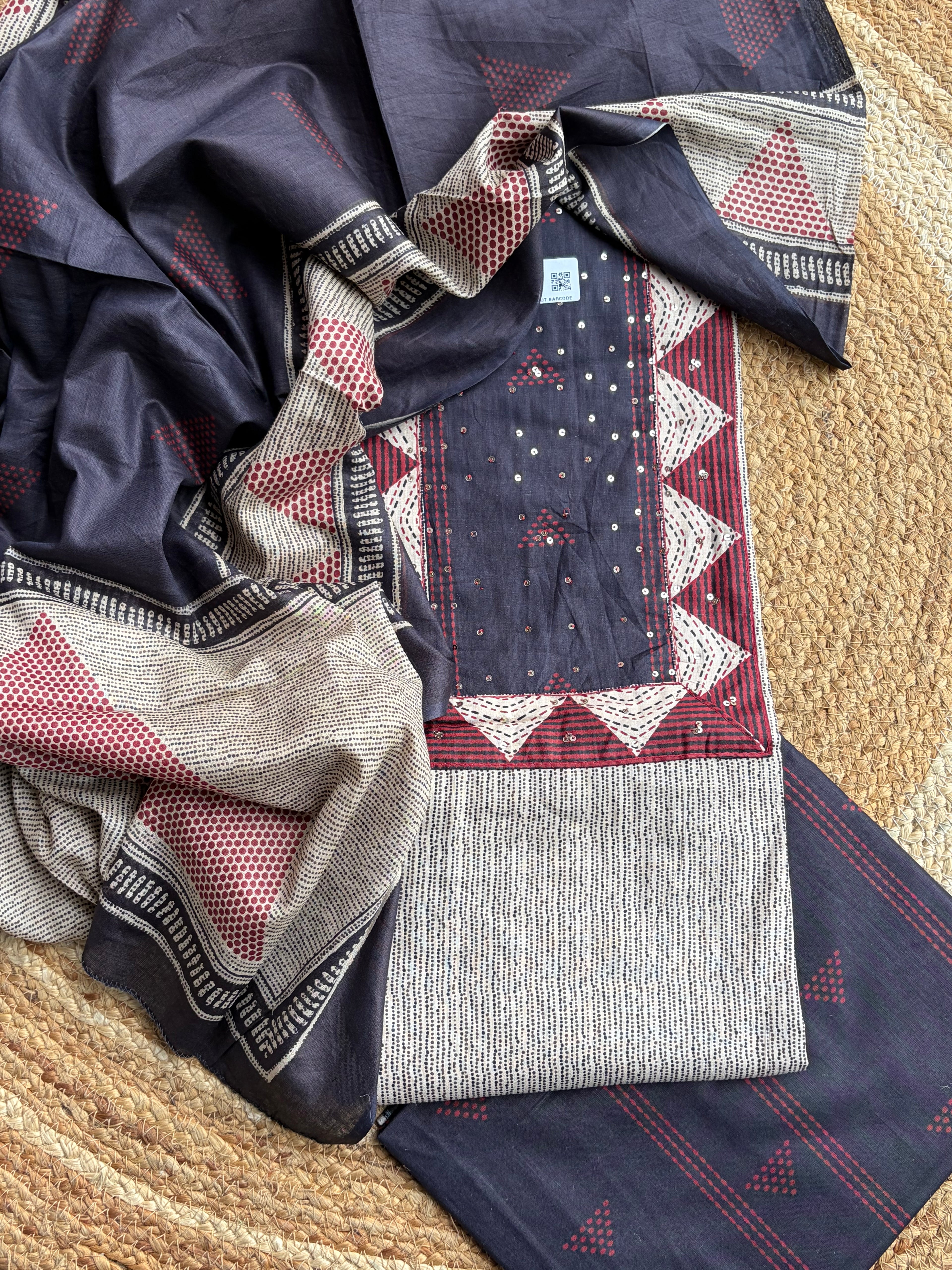 Pure Cotton Anstract Printed Suit Set