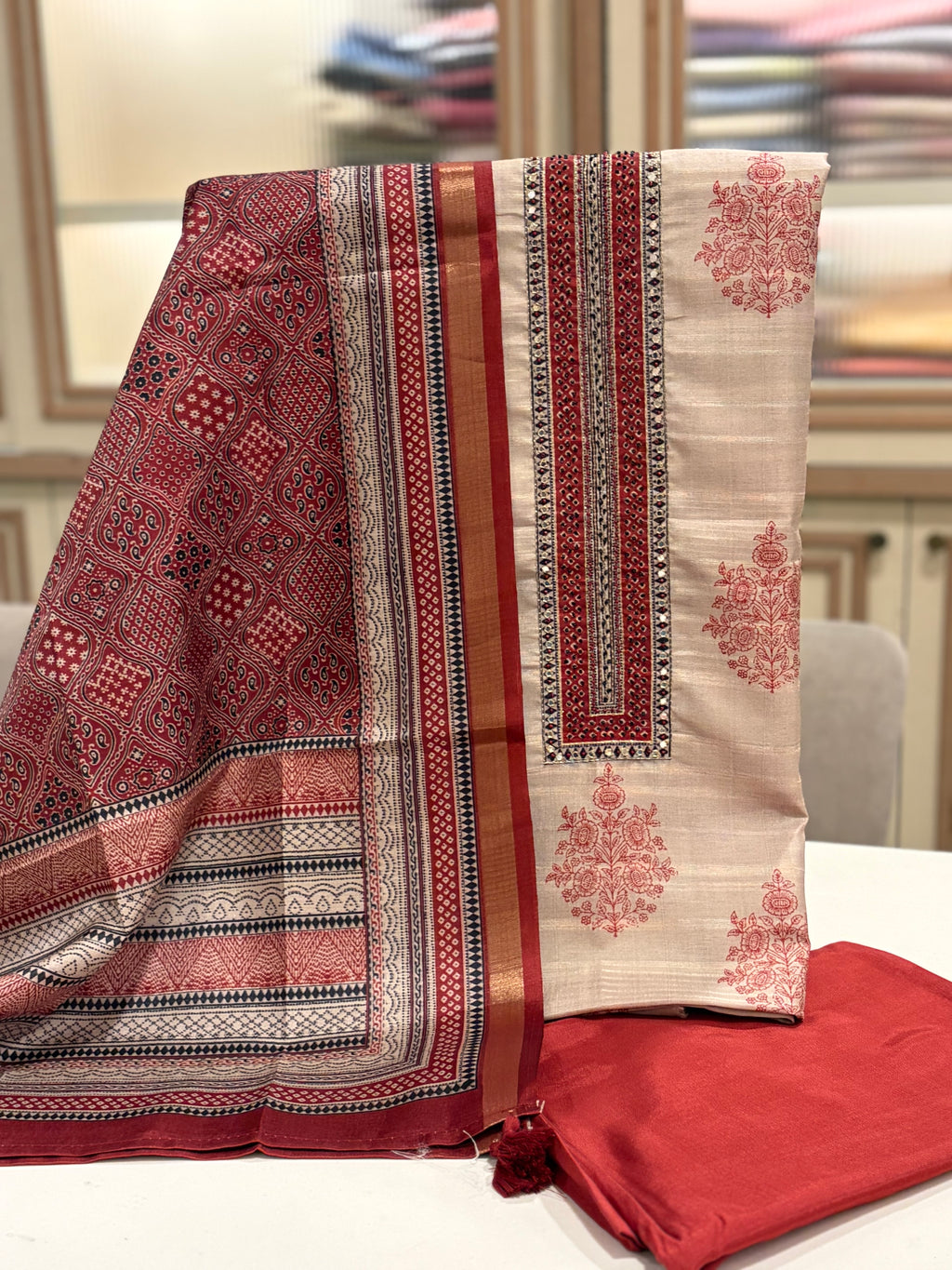Soft Tussar Silk Suit Set