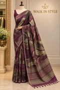 Maheshwari Tussar Abstract – Effortless Sophistication