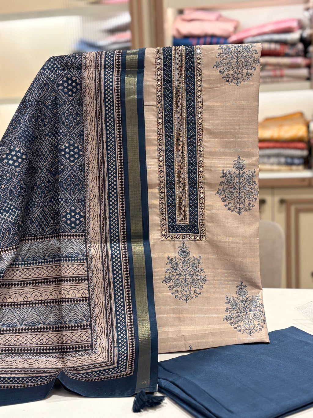 Soft Tussar Silk Suit Set