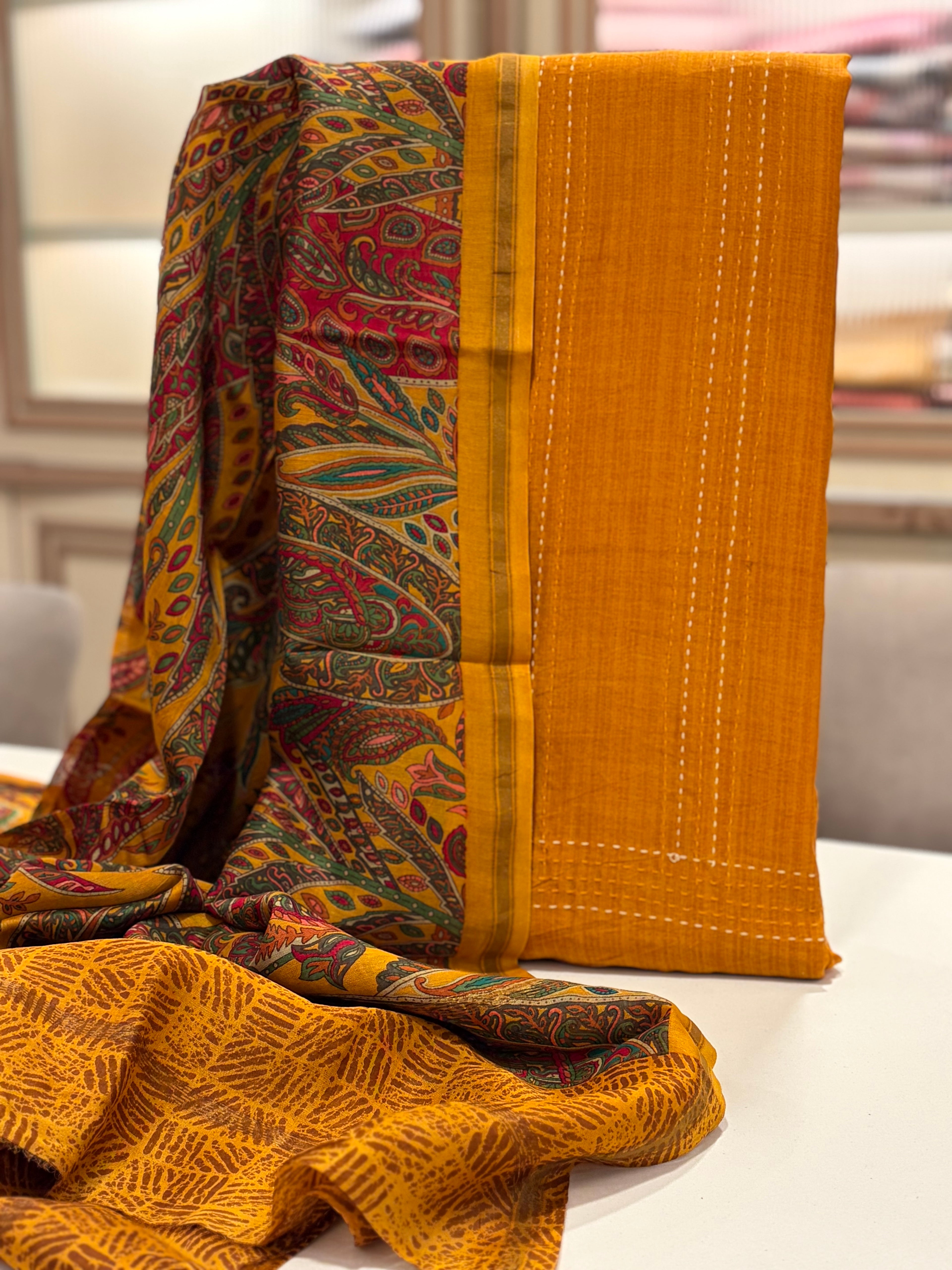 Luxury Maheshwari Silk Festive Suit Set – Heritage Prints & Handcrafted Elegance