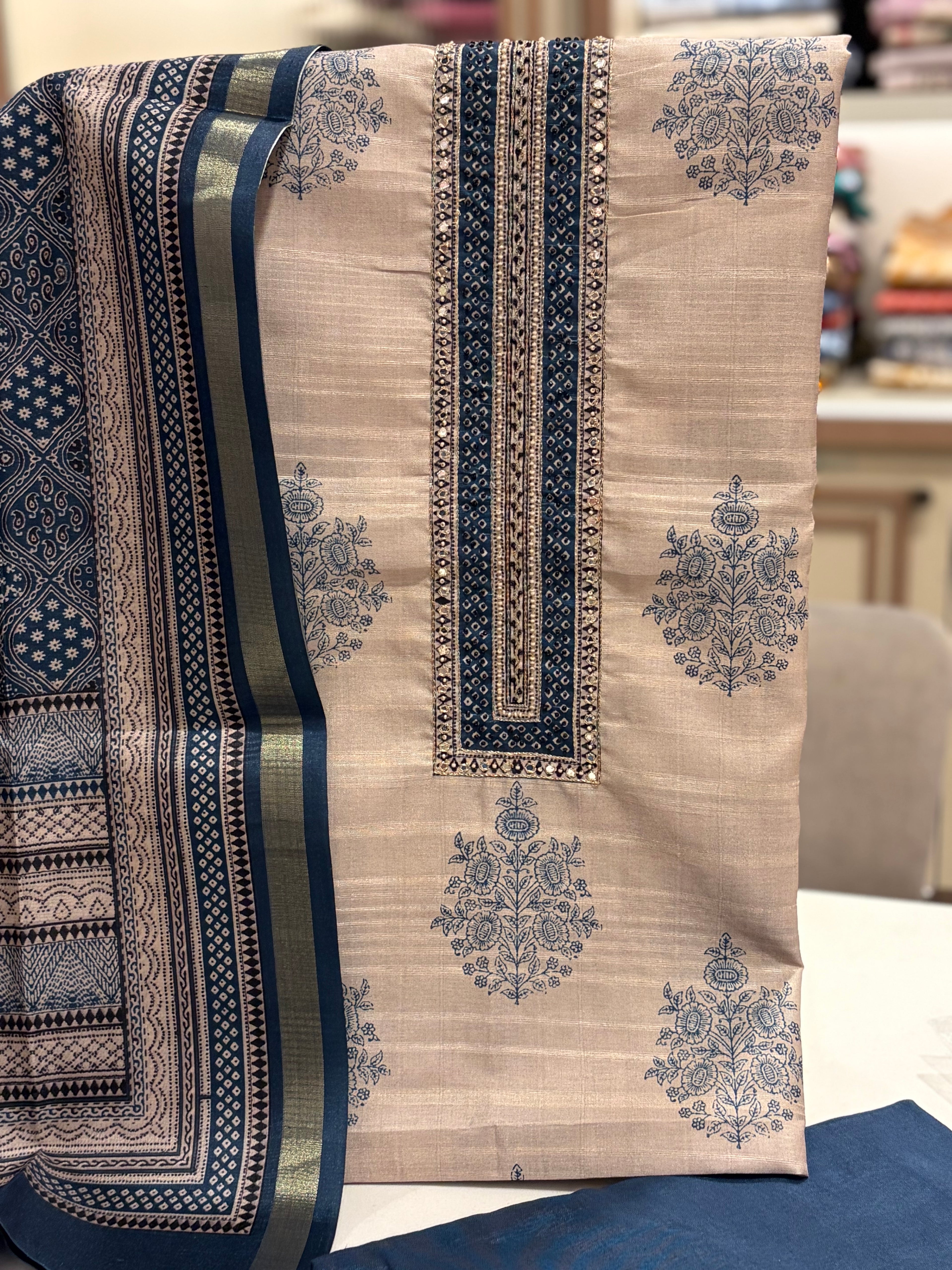 Soft Tussar Silk Suit Set