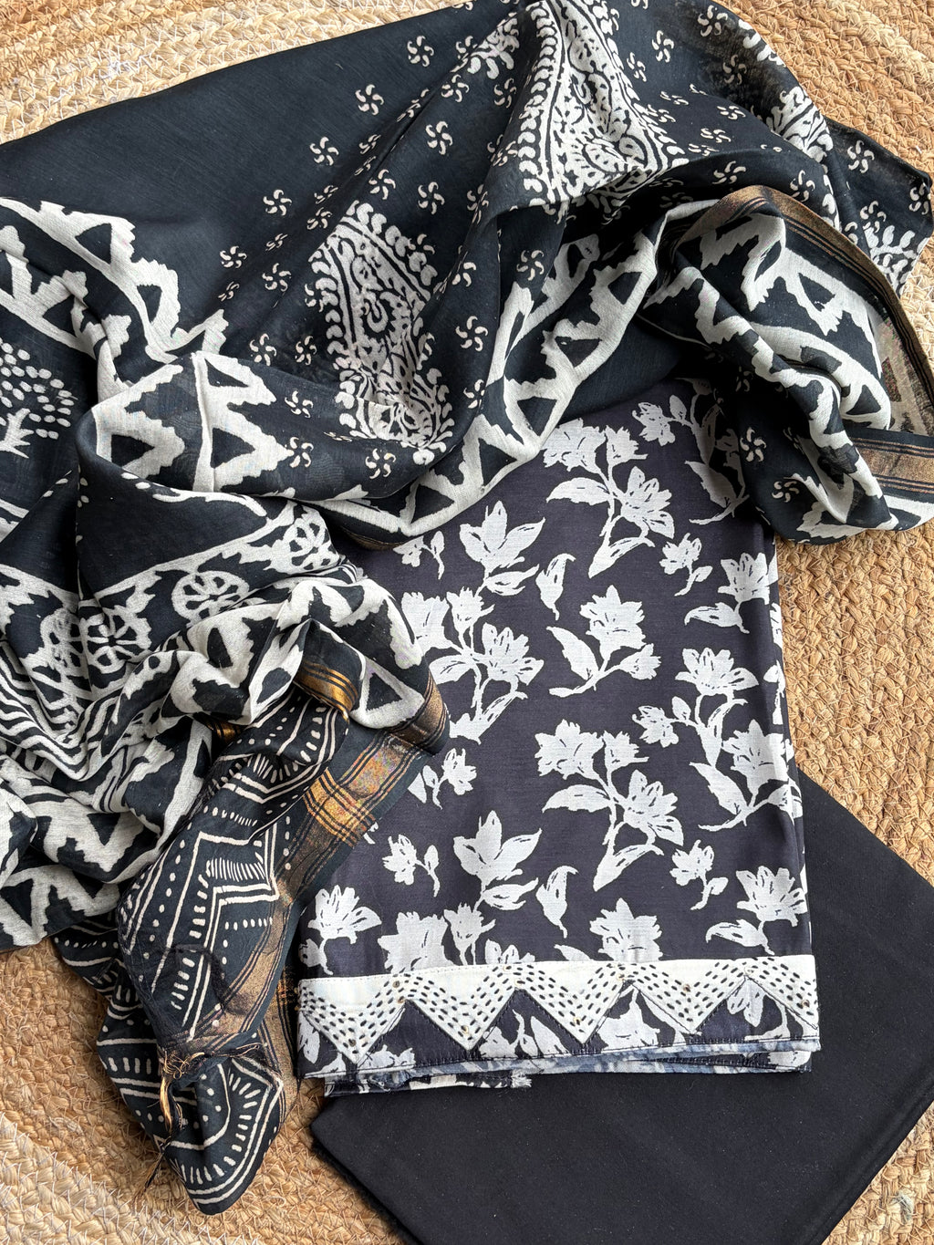 Soft Modal & Maheshwari Dupatta Suit Set