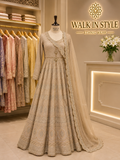 Floor-Length 18-Kali Chikankari Dress
