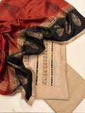 Premium Pure Maheshwari Suit Set with Dual-Tone Maheshwari Dupatta
