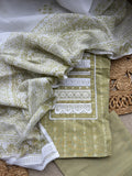 Pure Handloom Cotton Suit Set with Kota Dupatta