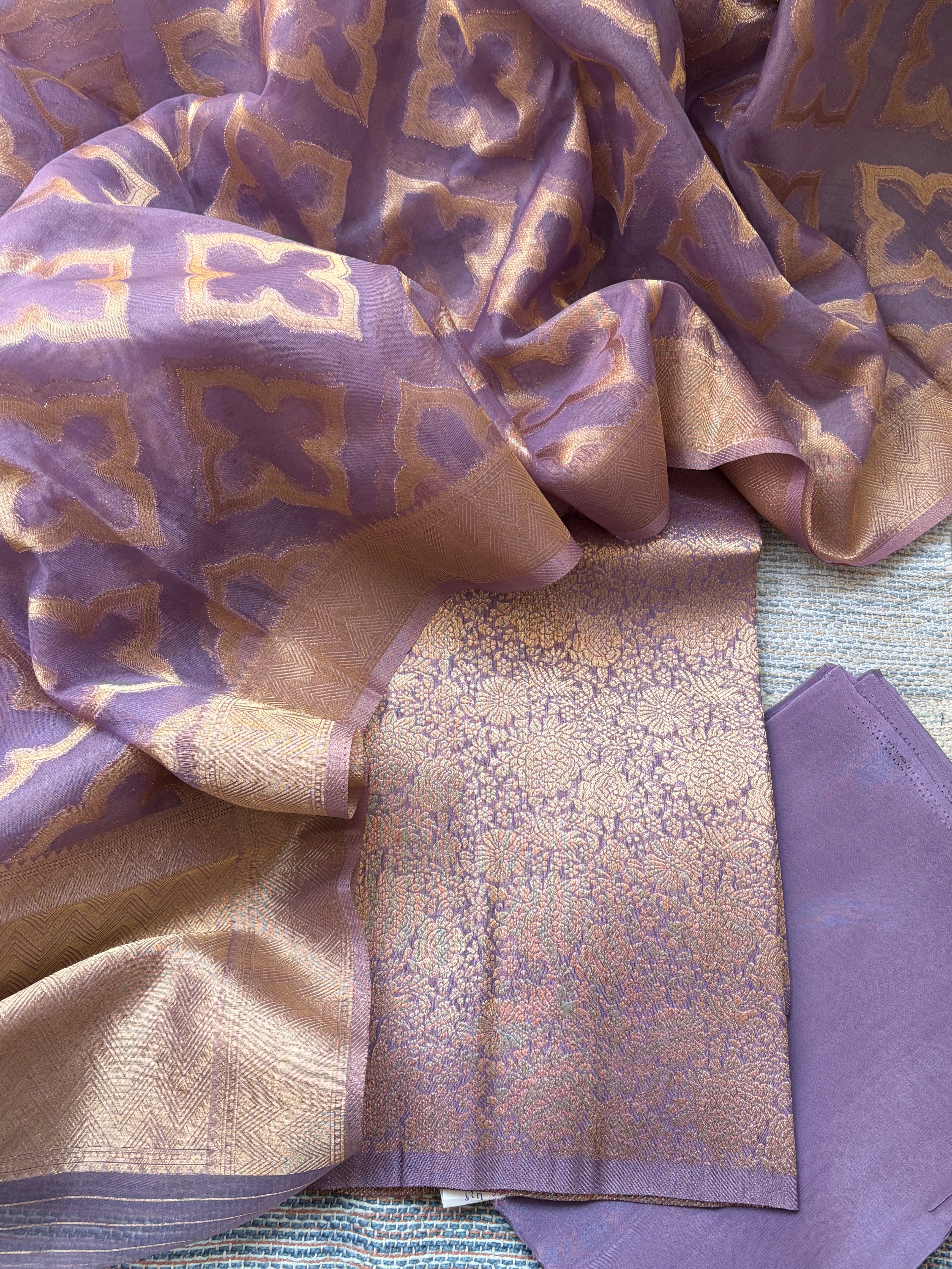 Pure Brocade Banarasi Unstitched Suit Set