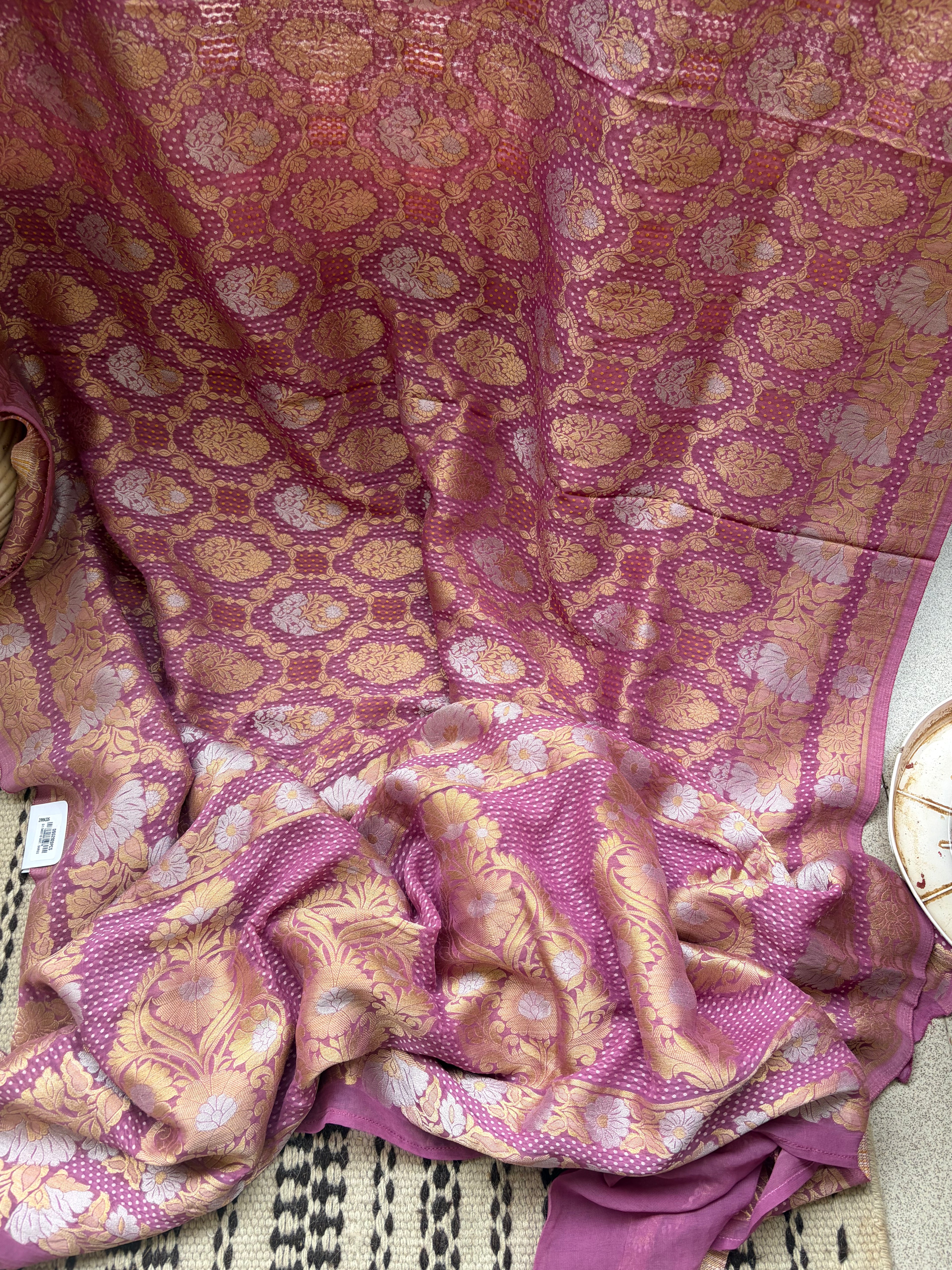 Royal Banarasi Georgette Gharchola Woven Saree