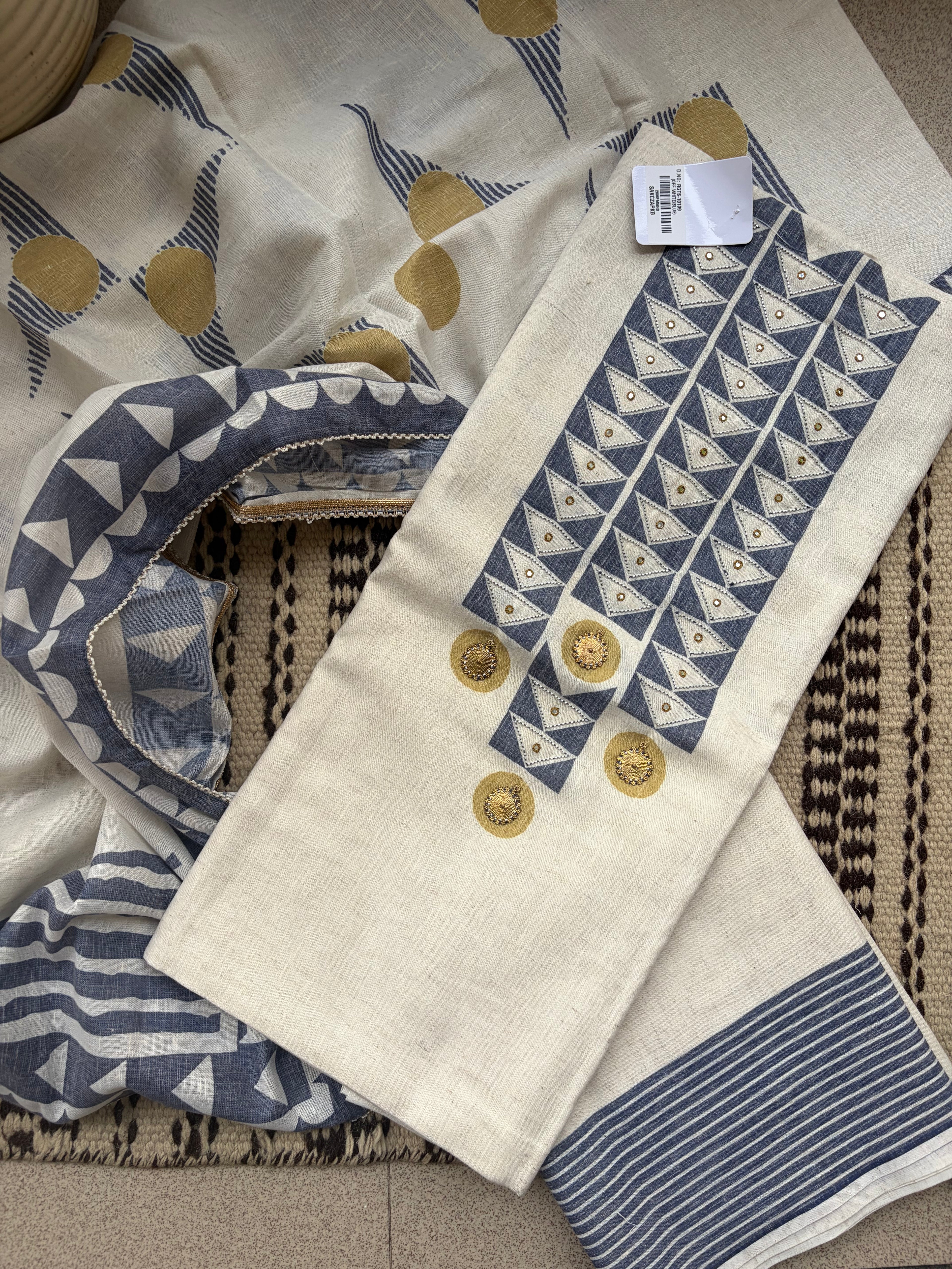 Premium Linen Cotton Unstitched Suit Set
