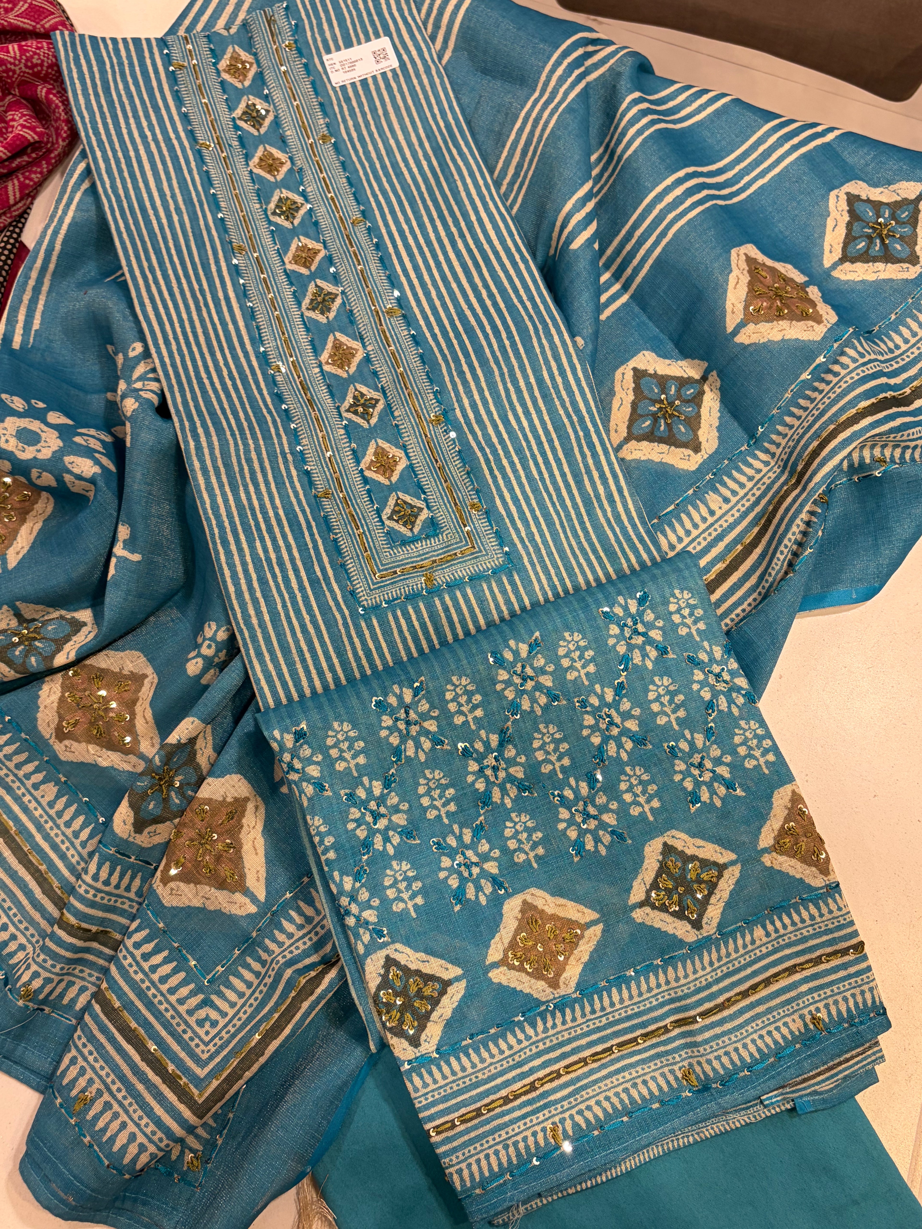 Festive Maheshwari Linen – Premium Suit Set