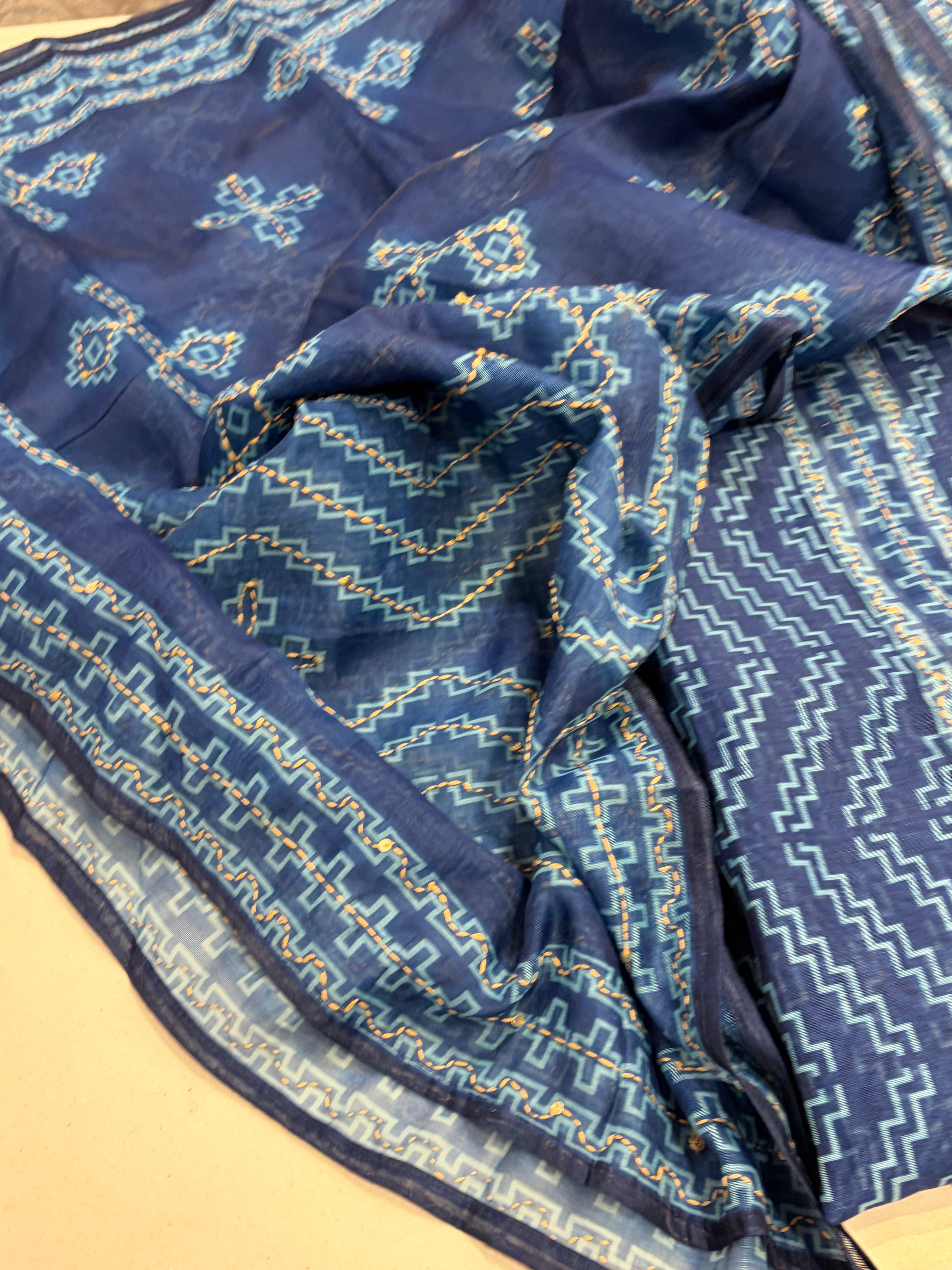 Maheshwari Kantha Heritage Suit Set