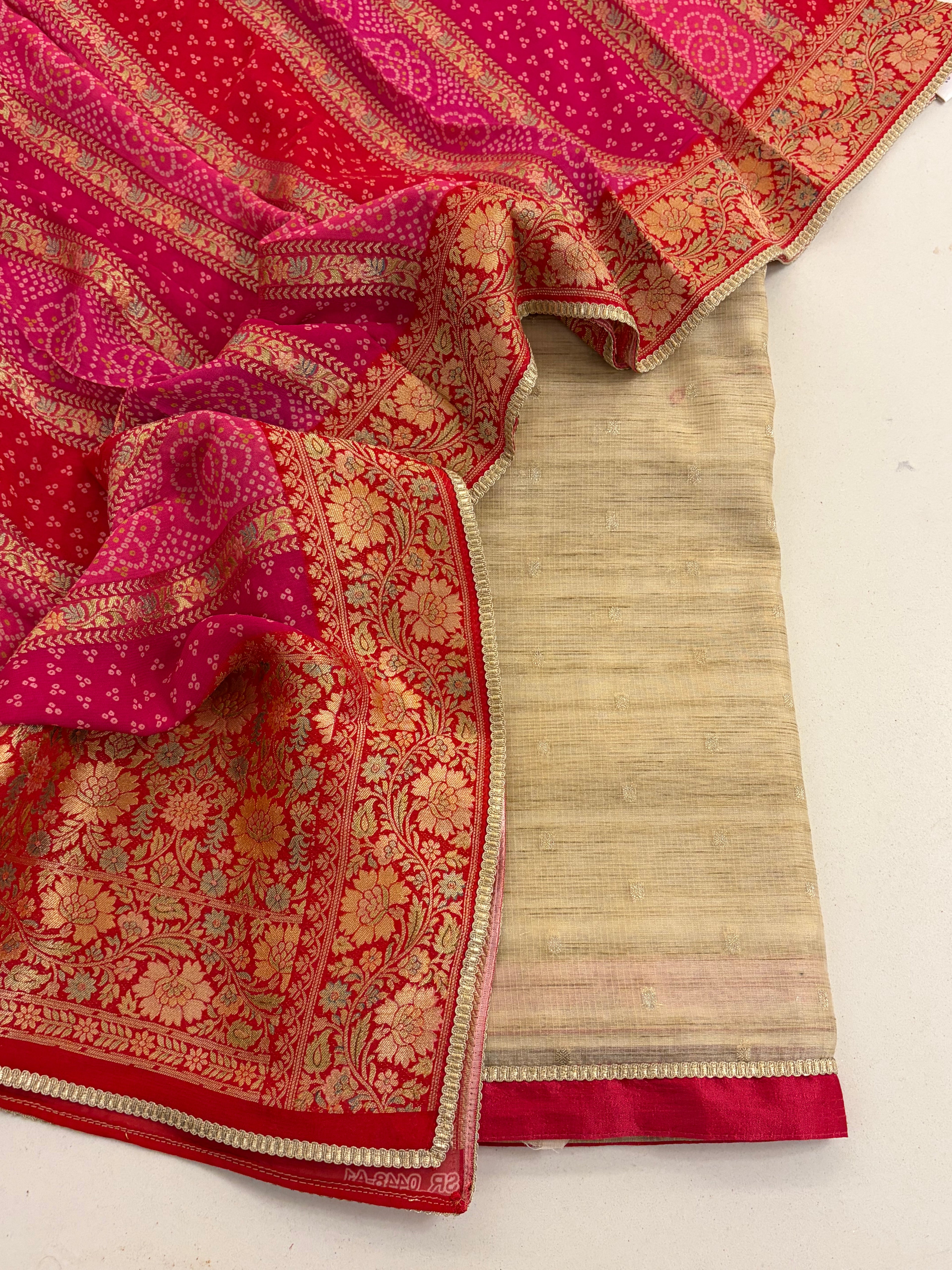 Premium Banarasi Chanderi Suit Set with Pure Banarasi Dupatta