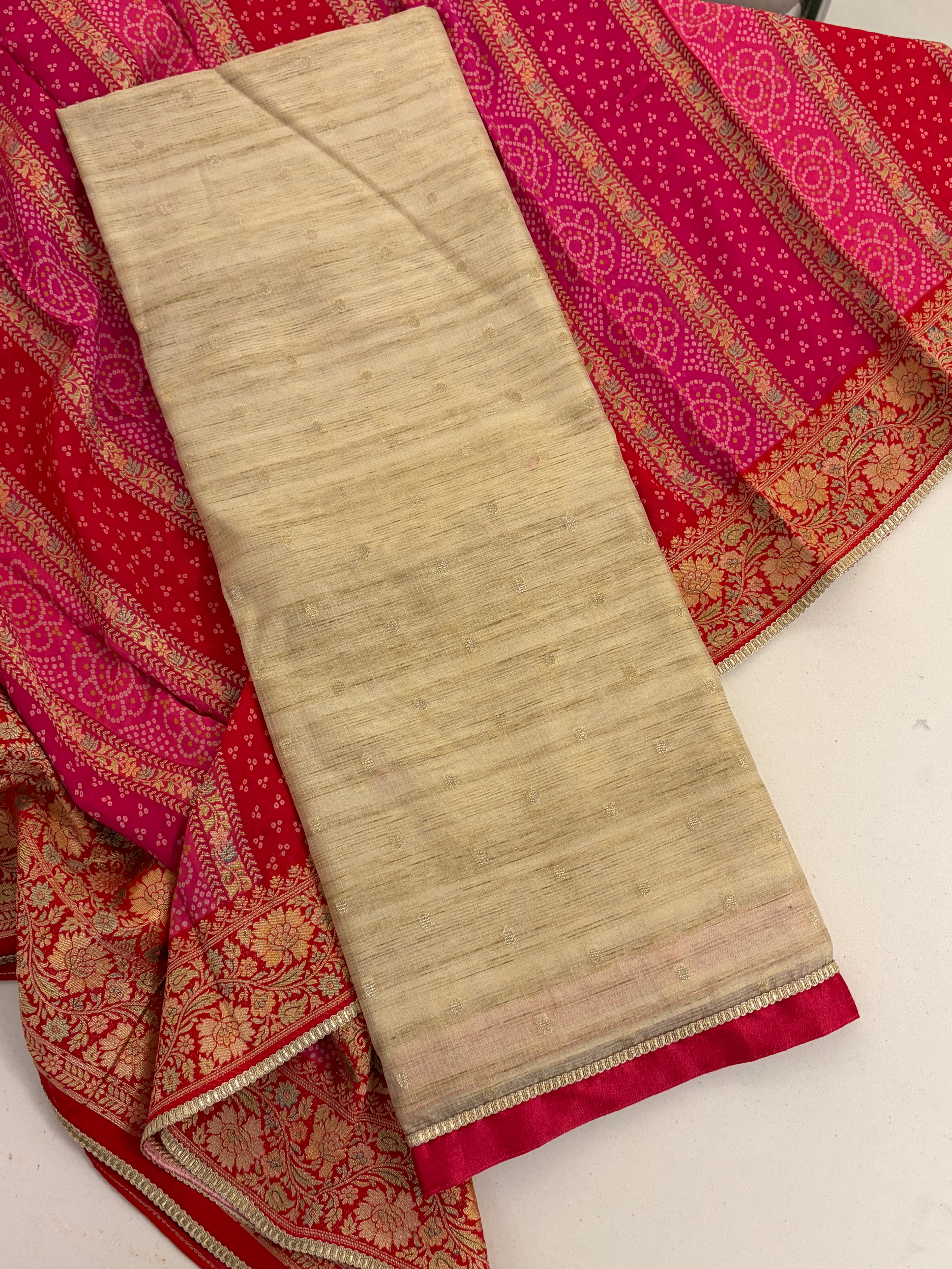 Premium Banarasi Chanderi Suit Set with Pure Banarasi Dupatta