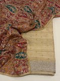 Royal Banarasi Chanderi Suit Set with Pakistani Embroidered Dupatta