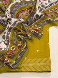 Premium Mustard Cotton Suit Set with Floral Printed Dupatta – Everyday Elegance