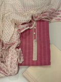 Premium Hand Block Print Cotton Suit Set with Lace Detailing – Blush Pink Charm