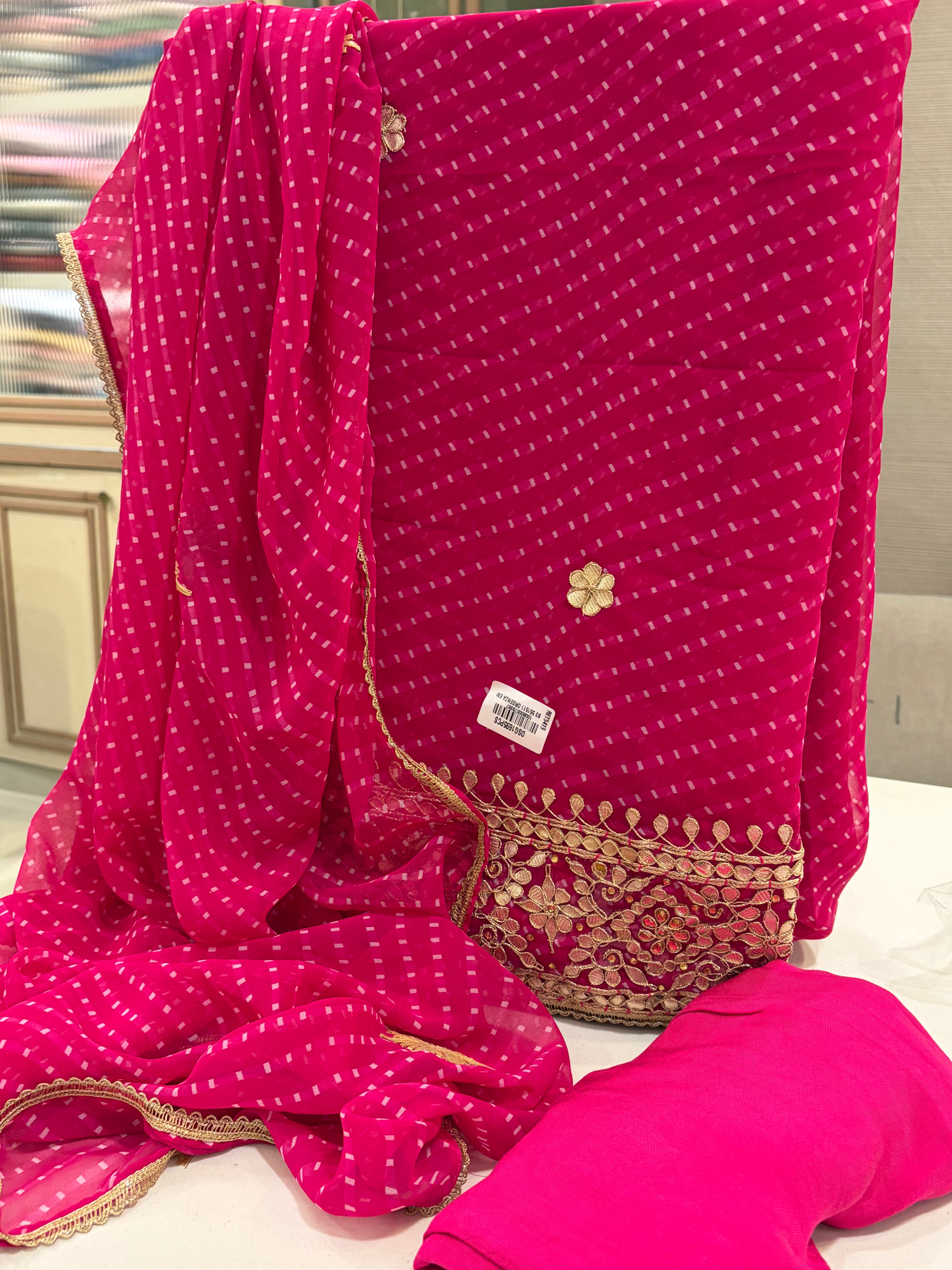 Festive Lehariya Georgette Suit Set – Vibrant Elegance for Every Celebration