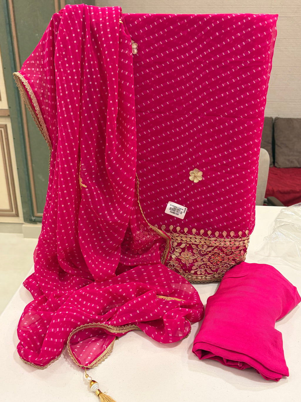 Festive Lehariya Georgette Suit Set – Vibrant Elegance for Every Celebration