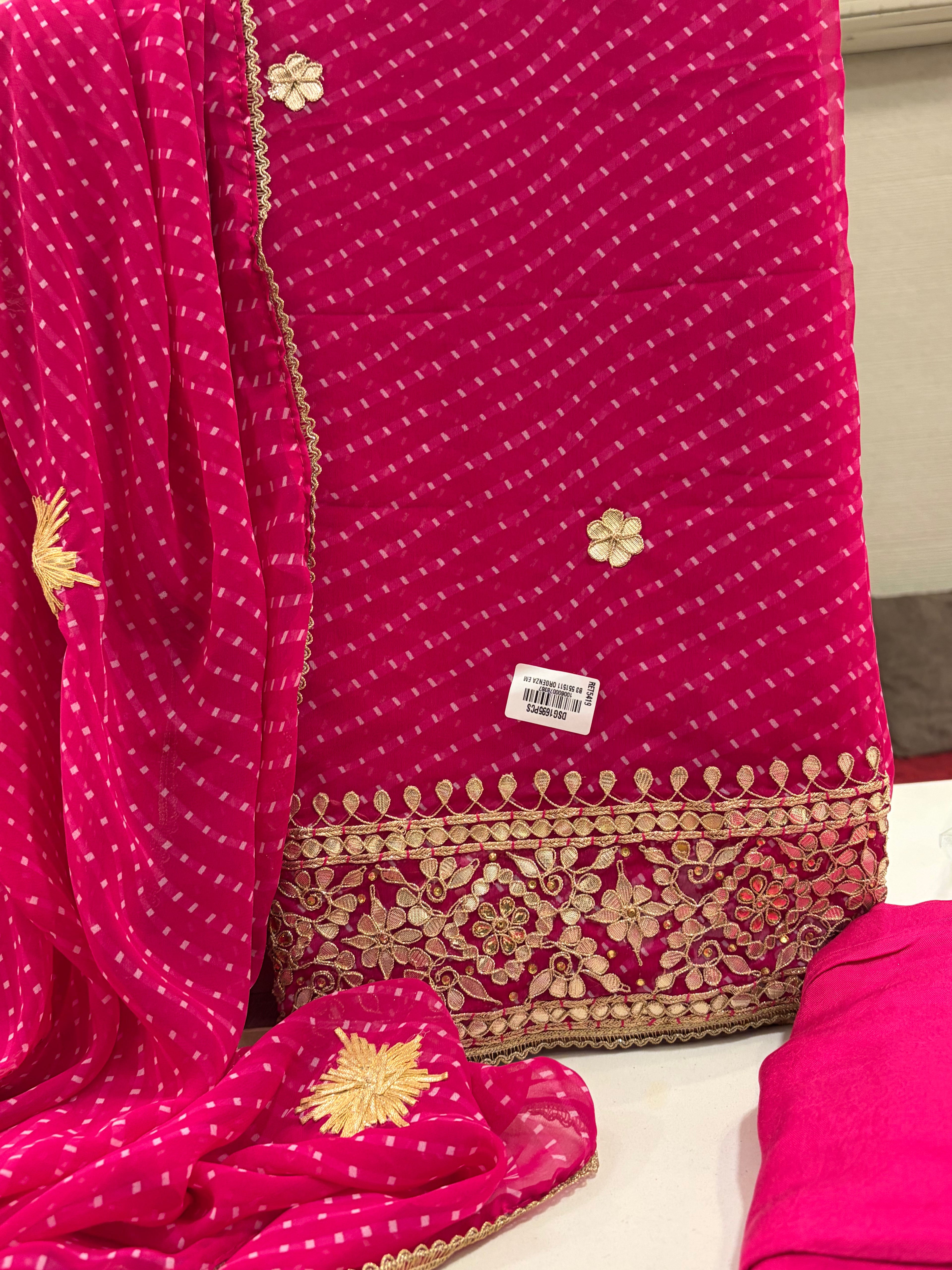 Festive Lehariya Georgette Suit Set – Vibrant Elegance for Every Celebration