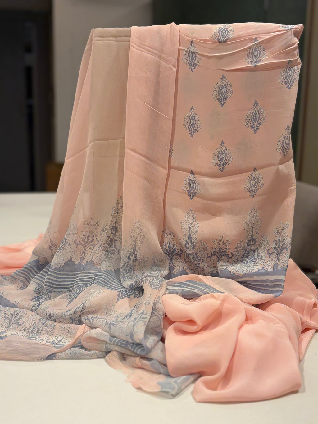 Pure Crepe Printed Suit Set – Timeless Elegance