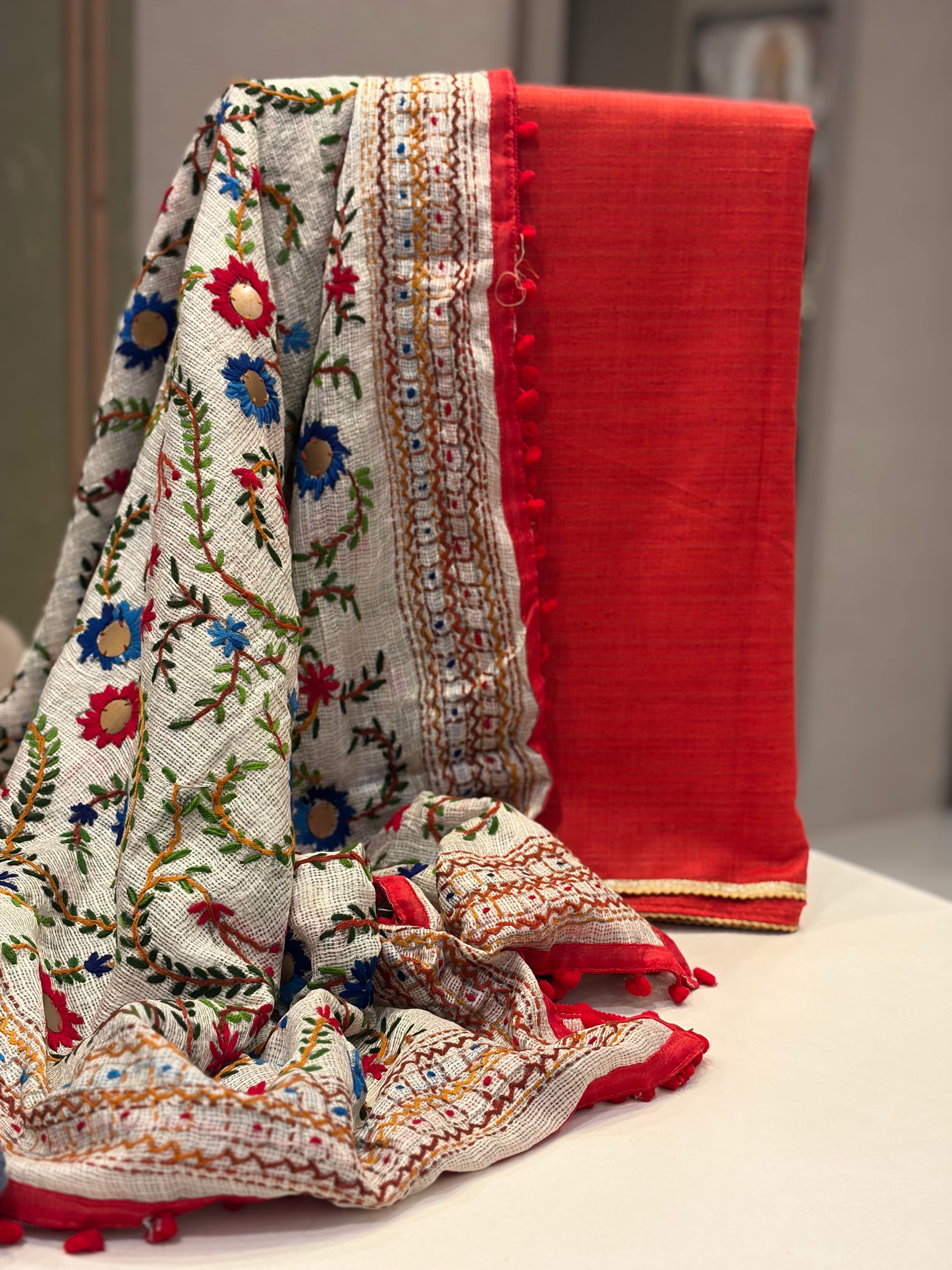 Phulkari Heritage – Handloom Cotton Suit Set