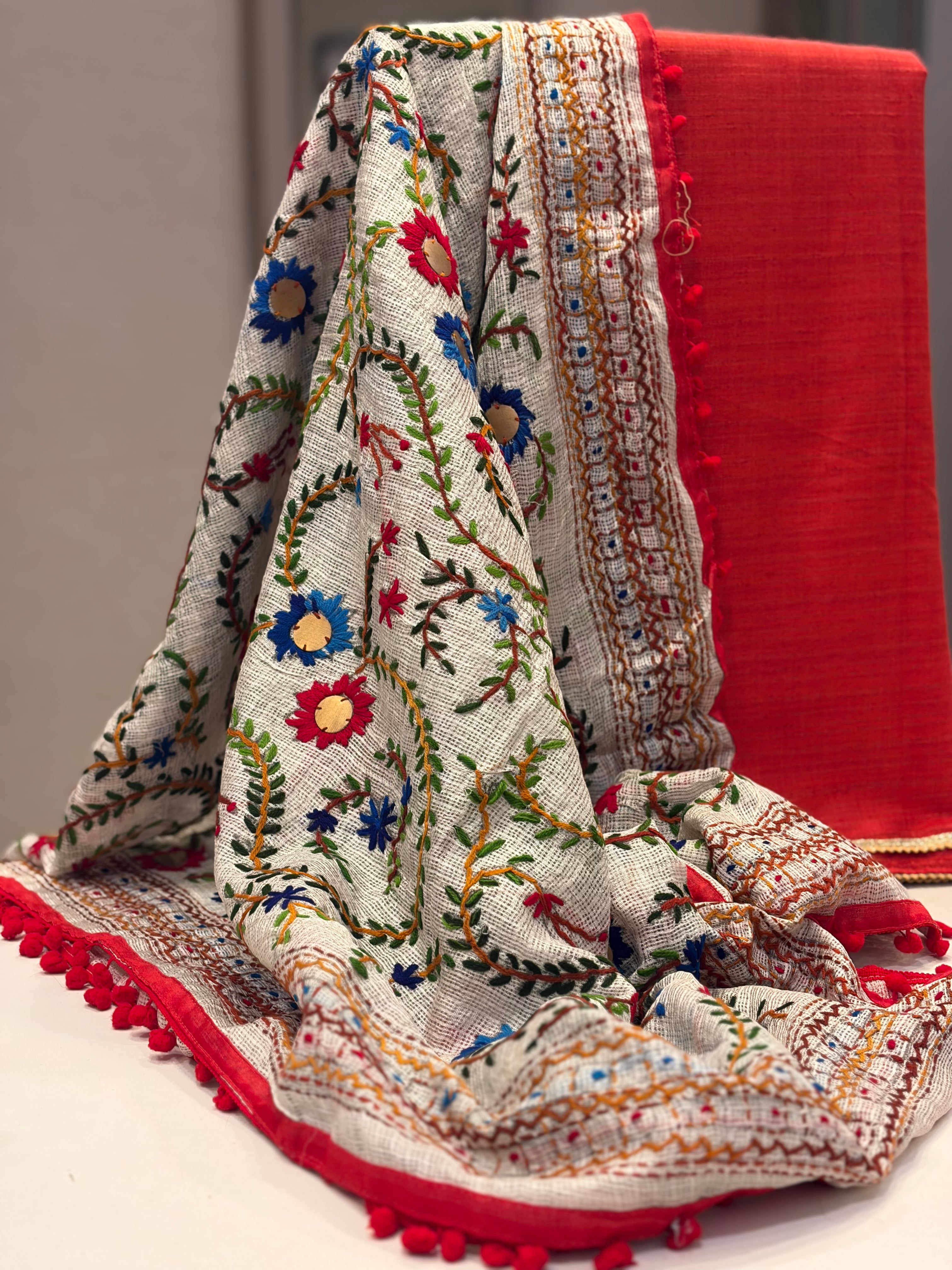 Phulkari Heritage – Handloom Cotton Suit Set