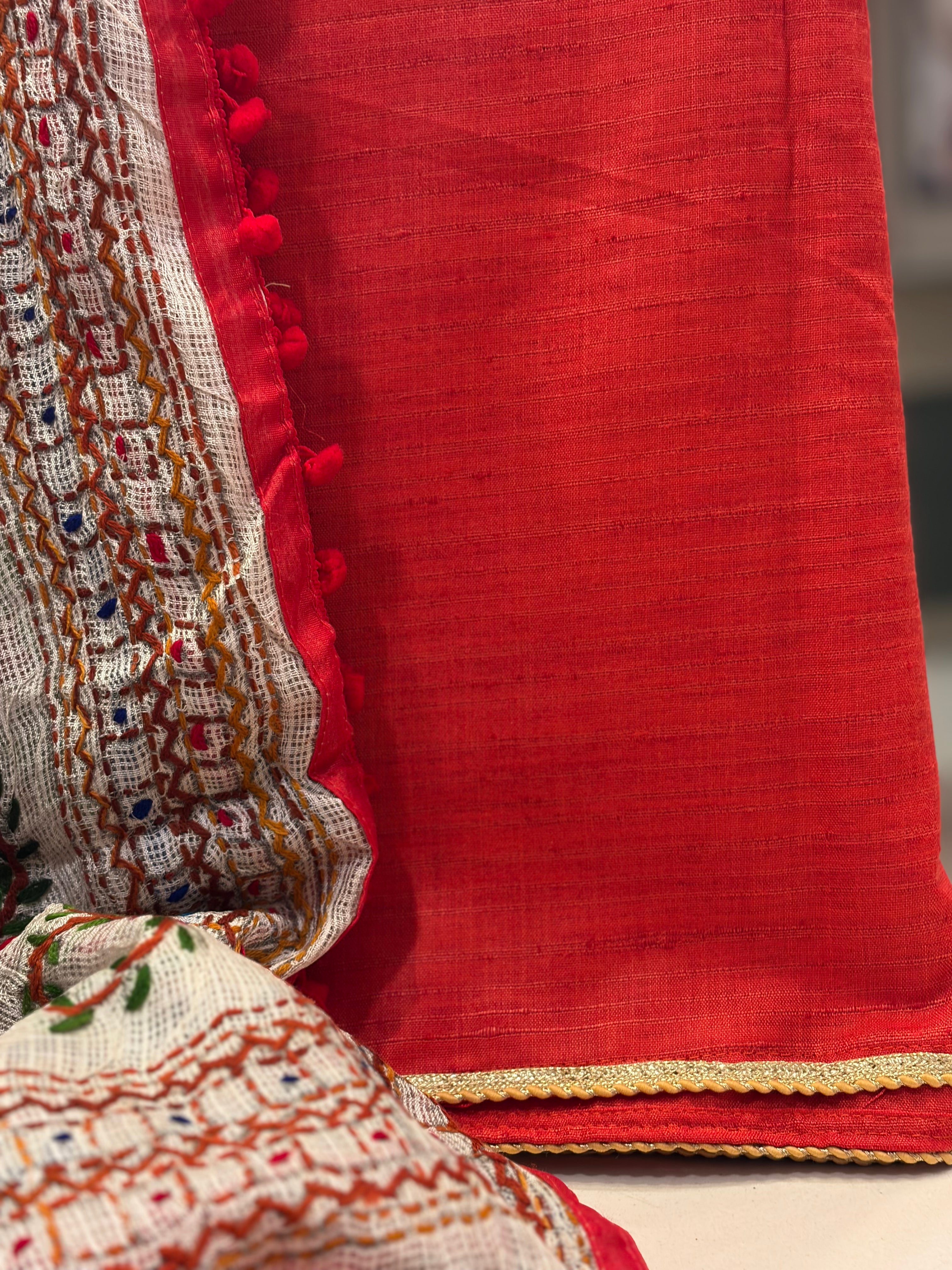 Phulkari Heritage – Handloom Cotton Suit Set