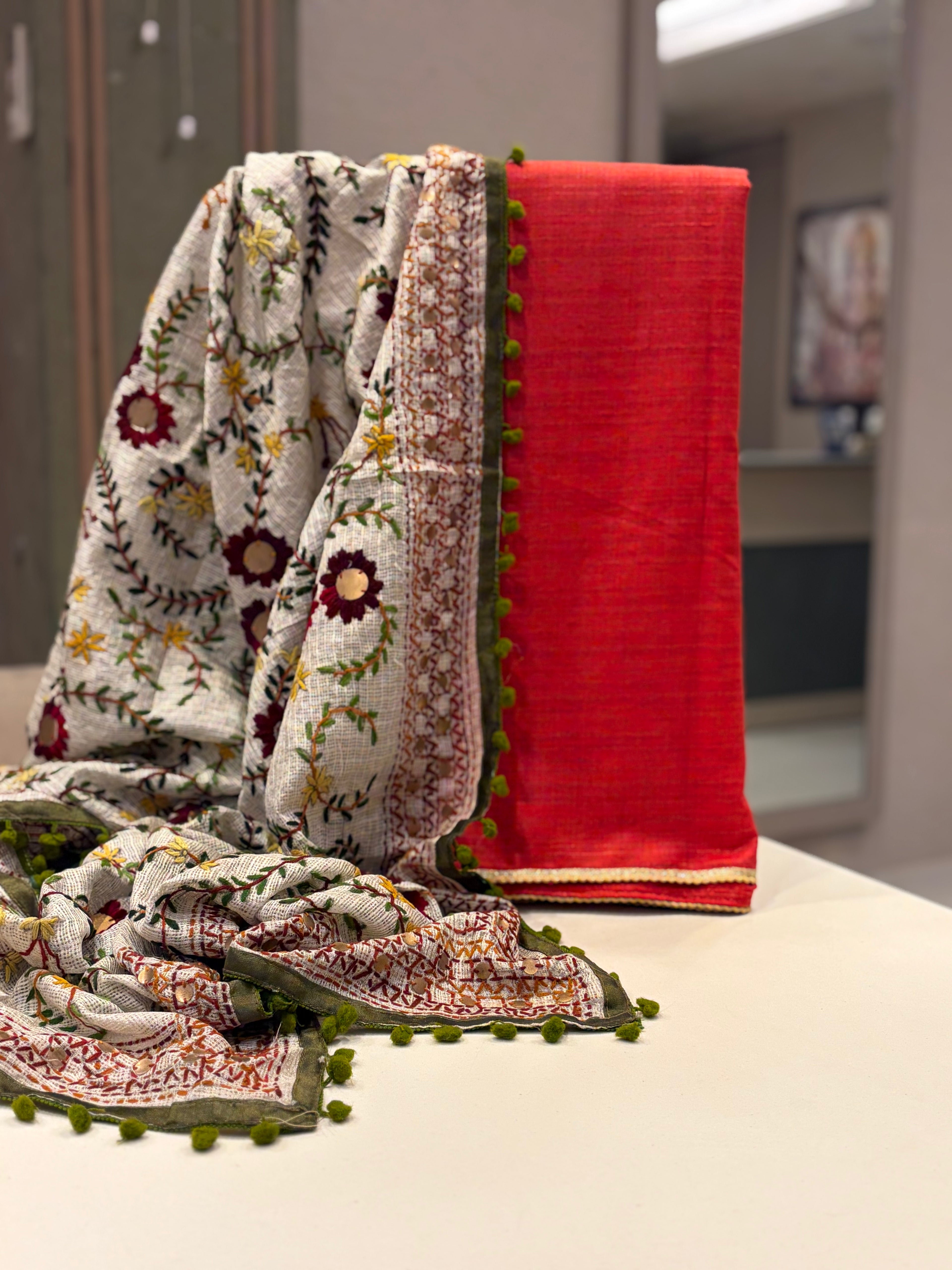 Phulkari Heritage – Handloom Cotton Suit Set