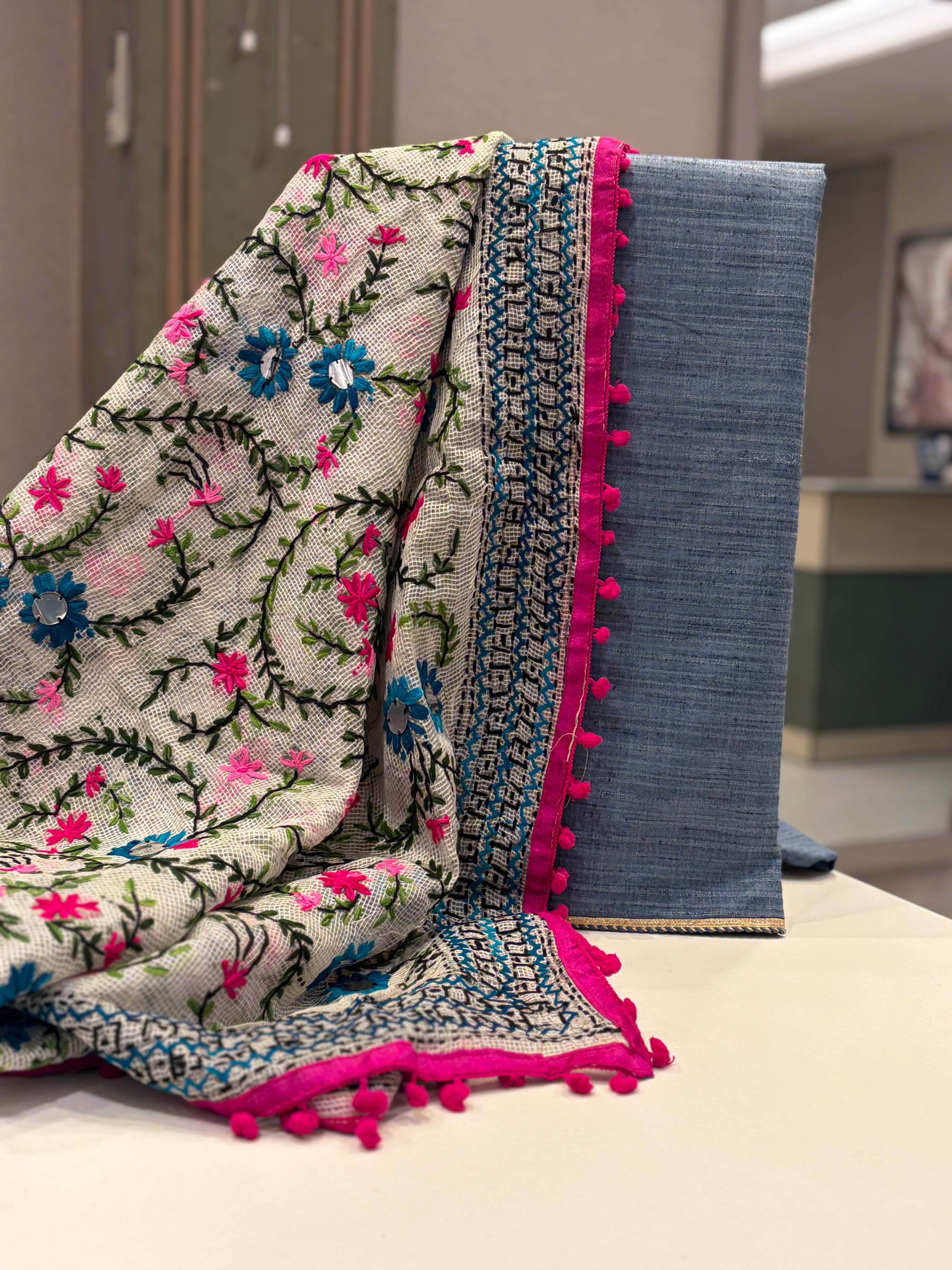 Phulkari Heritage – Handloom Cotton Suit Set