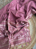 Pure Maheshwari Jamdani Saree – Heritage Woven Elegance