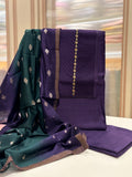 Premium Pure Maheshwari Suit Set with Designer Banarasi Dupatta