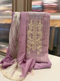 Linen Cotton Embroidered Unstitched Suit Set