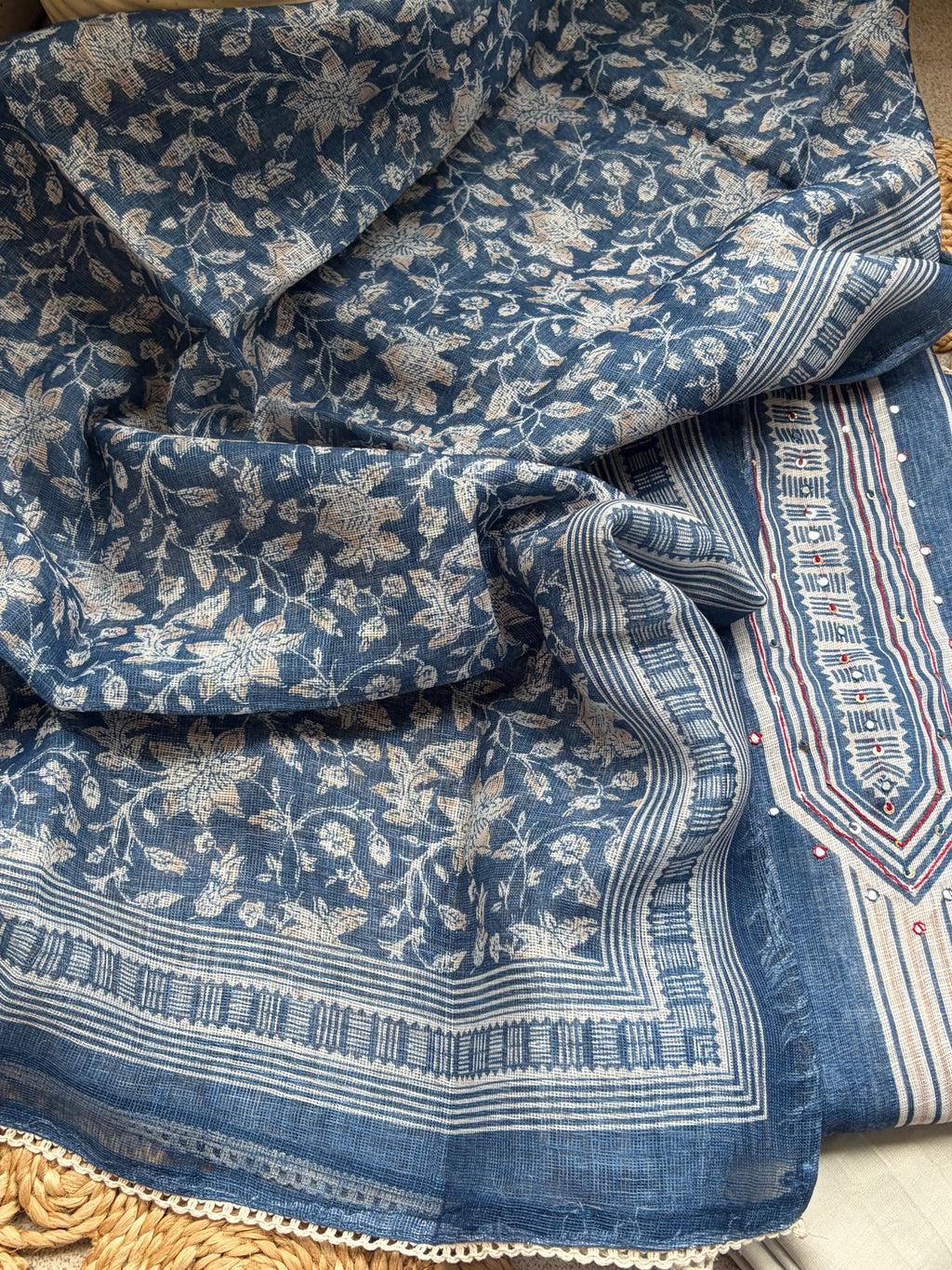 Ivory & Indigo Soft Linen Cotton Suit Set