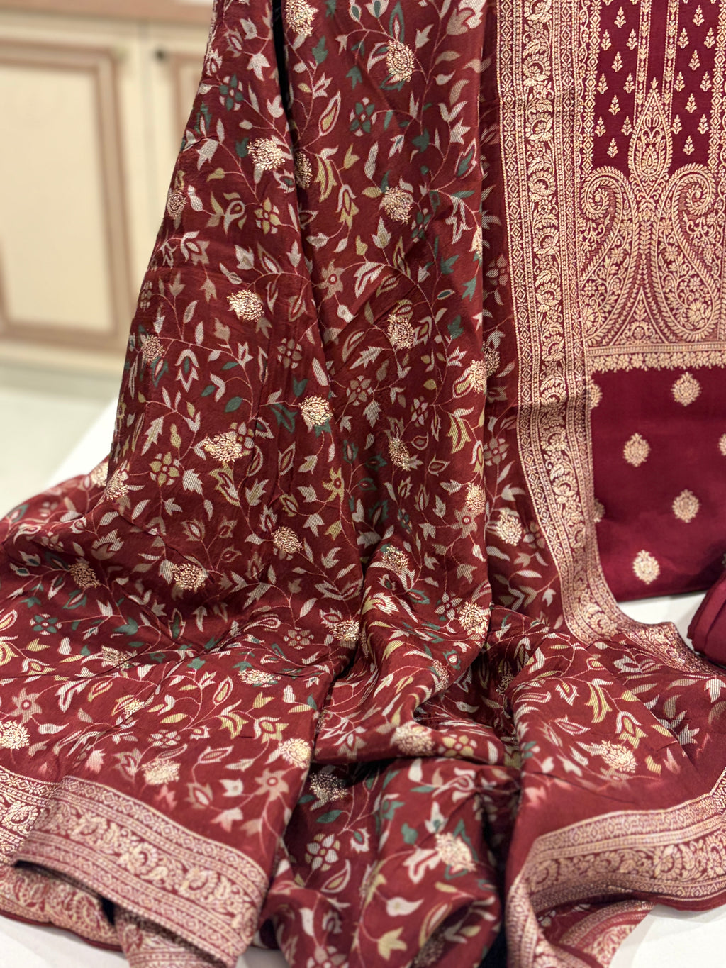 Royal Banarasi Crepe Silk Suit Sets