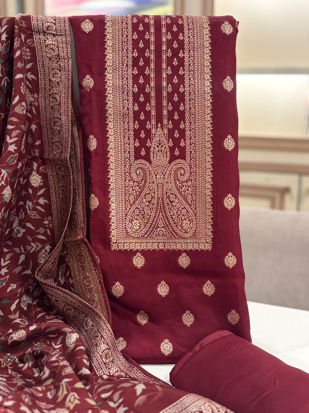 Royal Banarasi Crepe Silk Suit Sets