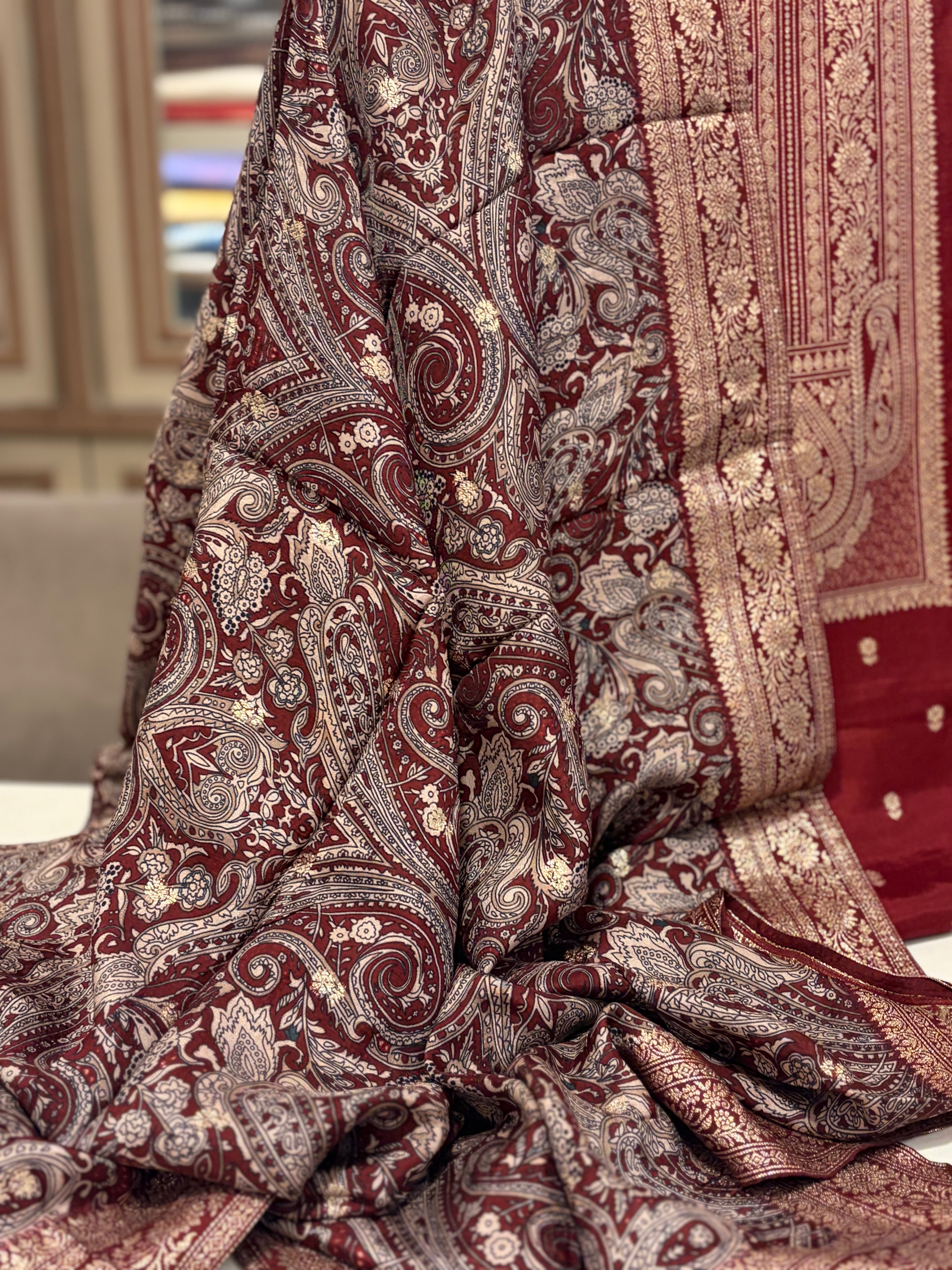 Royal Banarasi Crepe Silk Suit Sets