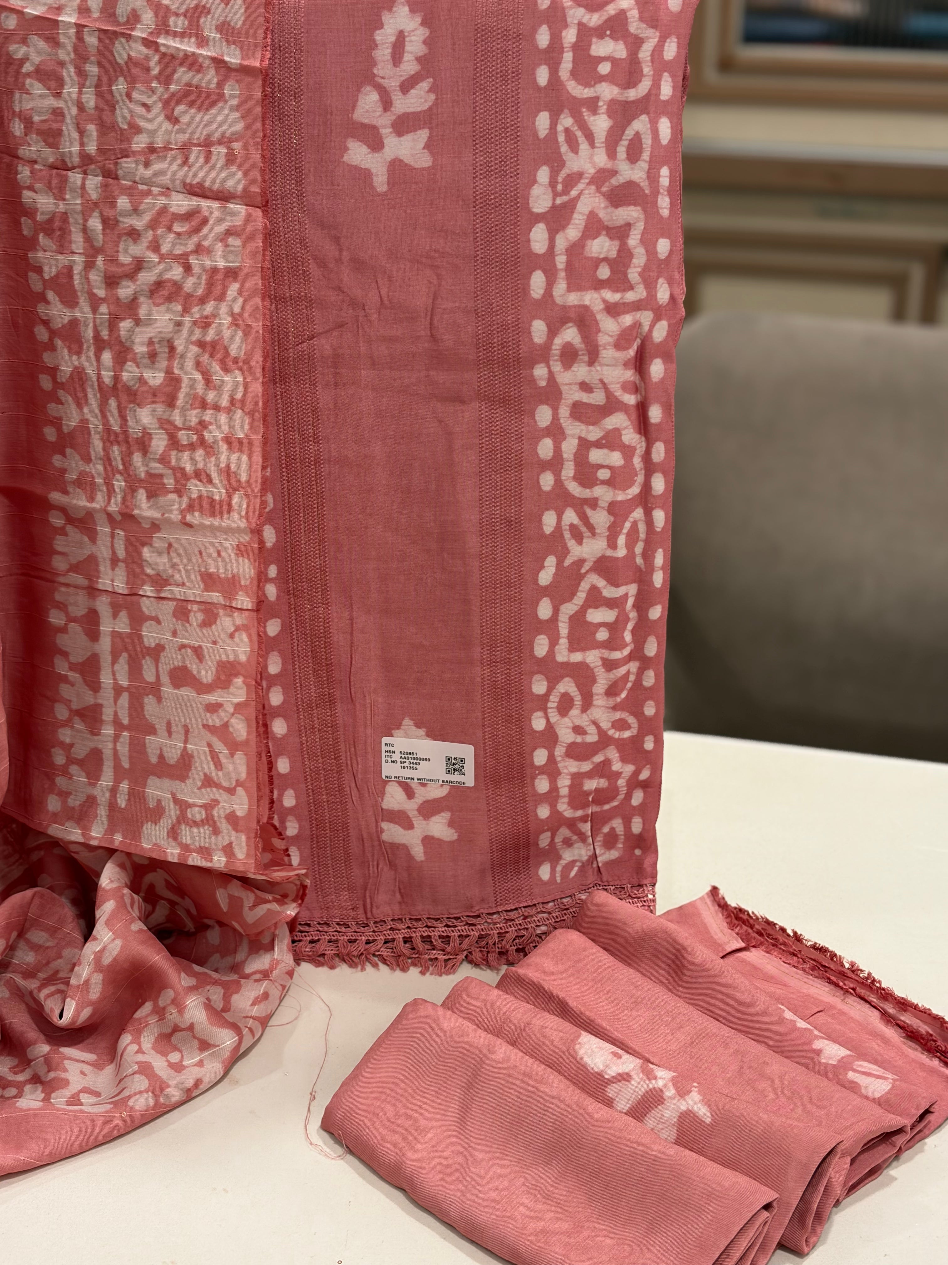 Soft Muslin Festive Unstitched Suit Set