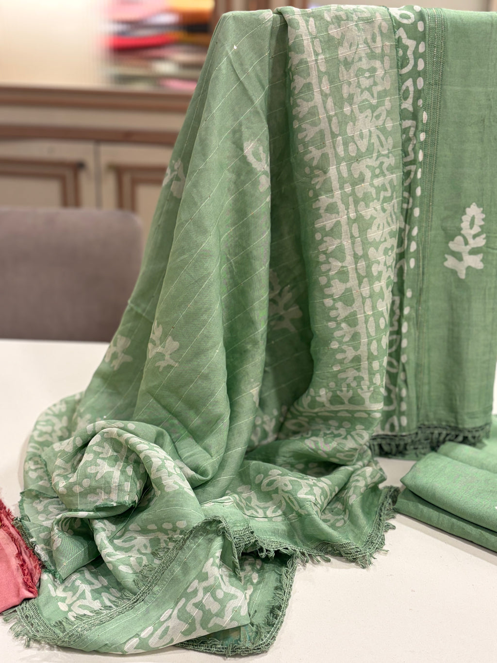 Soft Muslin Festive Unstitched Suit Set