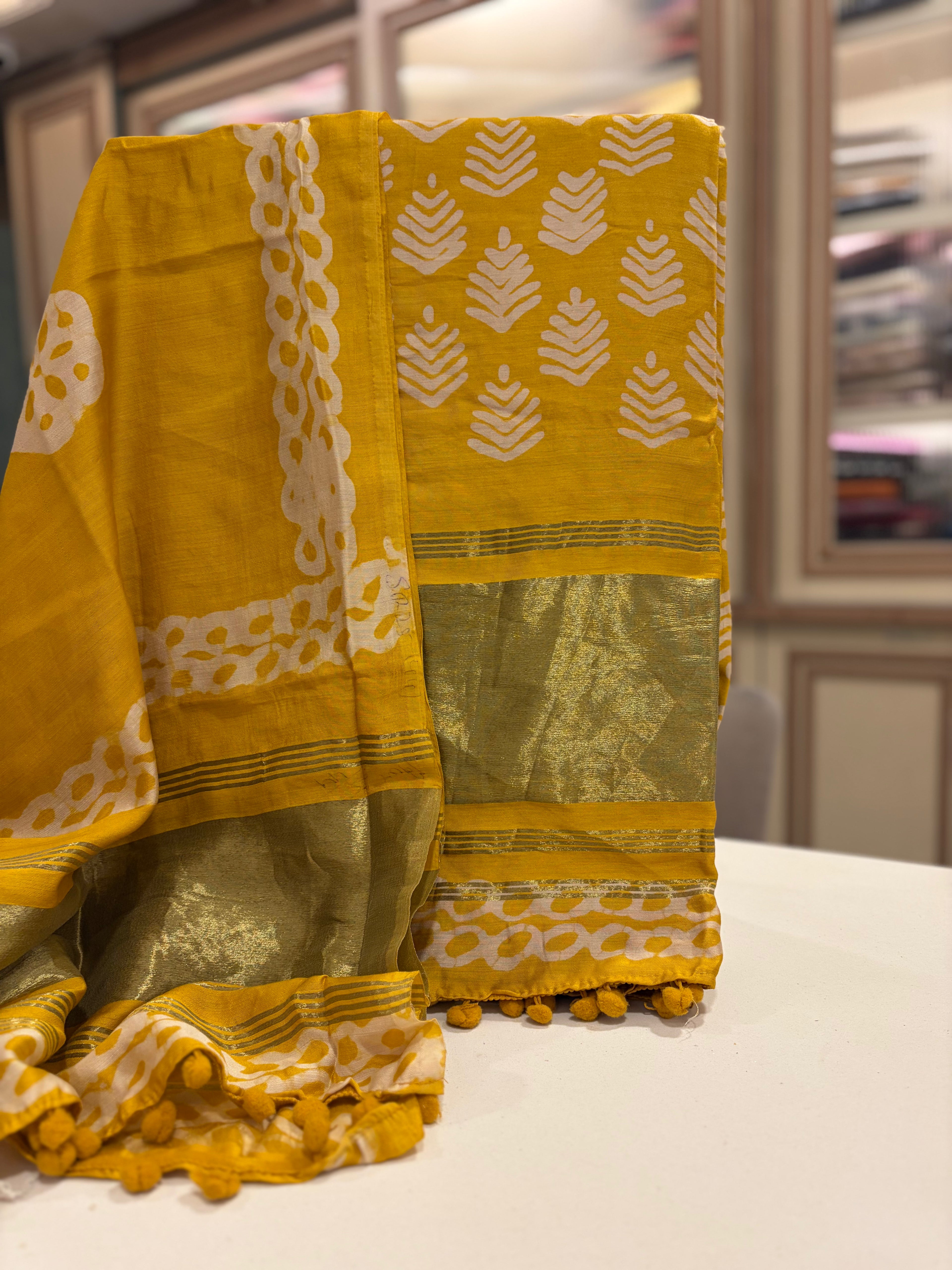 Soft Cotton Muslin Suit with Zari Ghera & Festive Dupatta