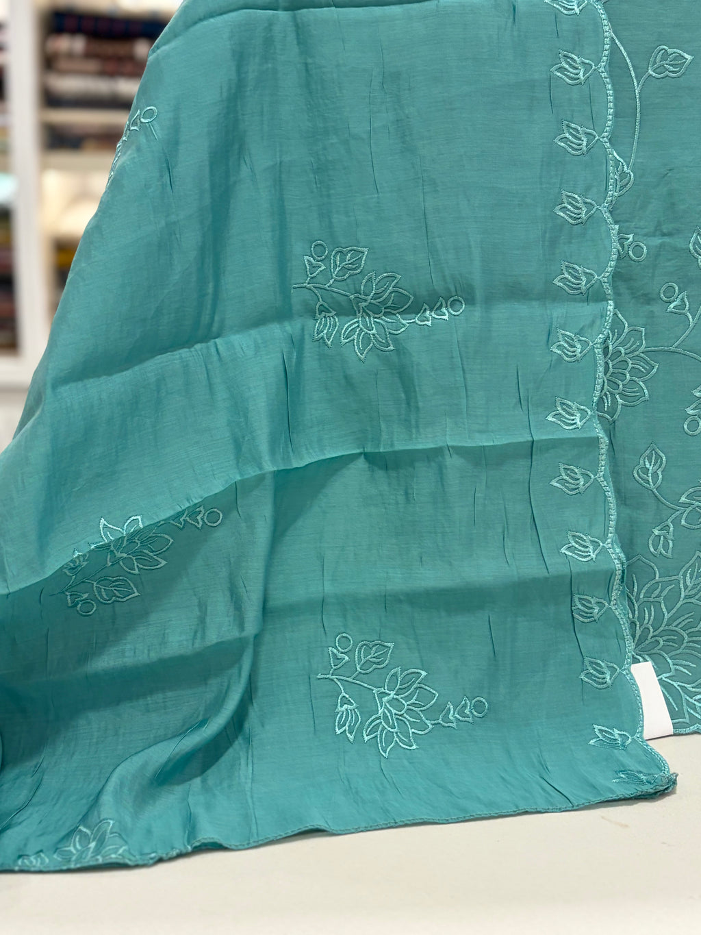 Whispering Florals — Soft Threadwork Suit