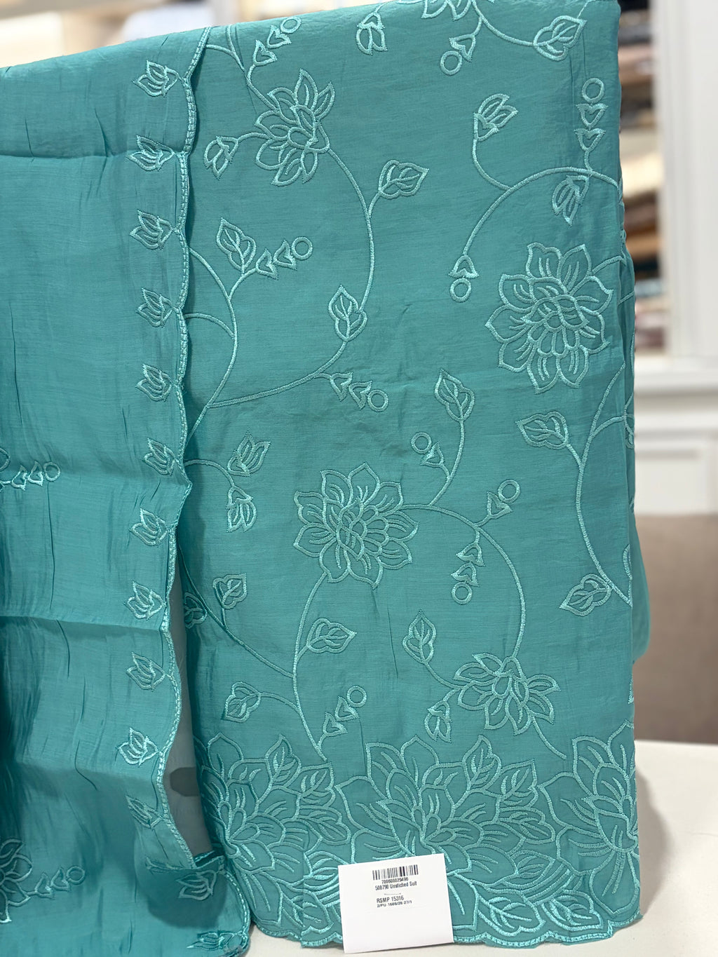 Whispering Florals — Soft Threadwork Suit