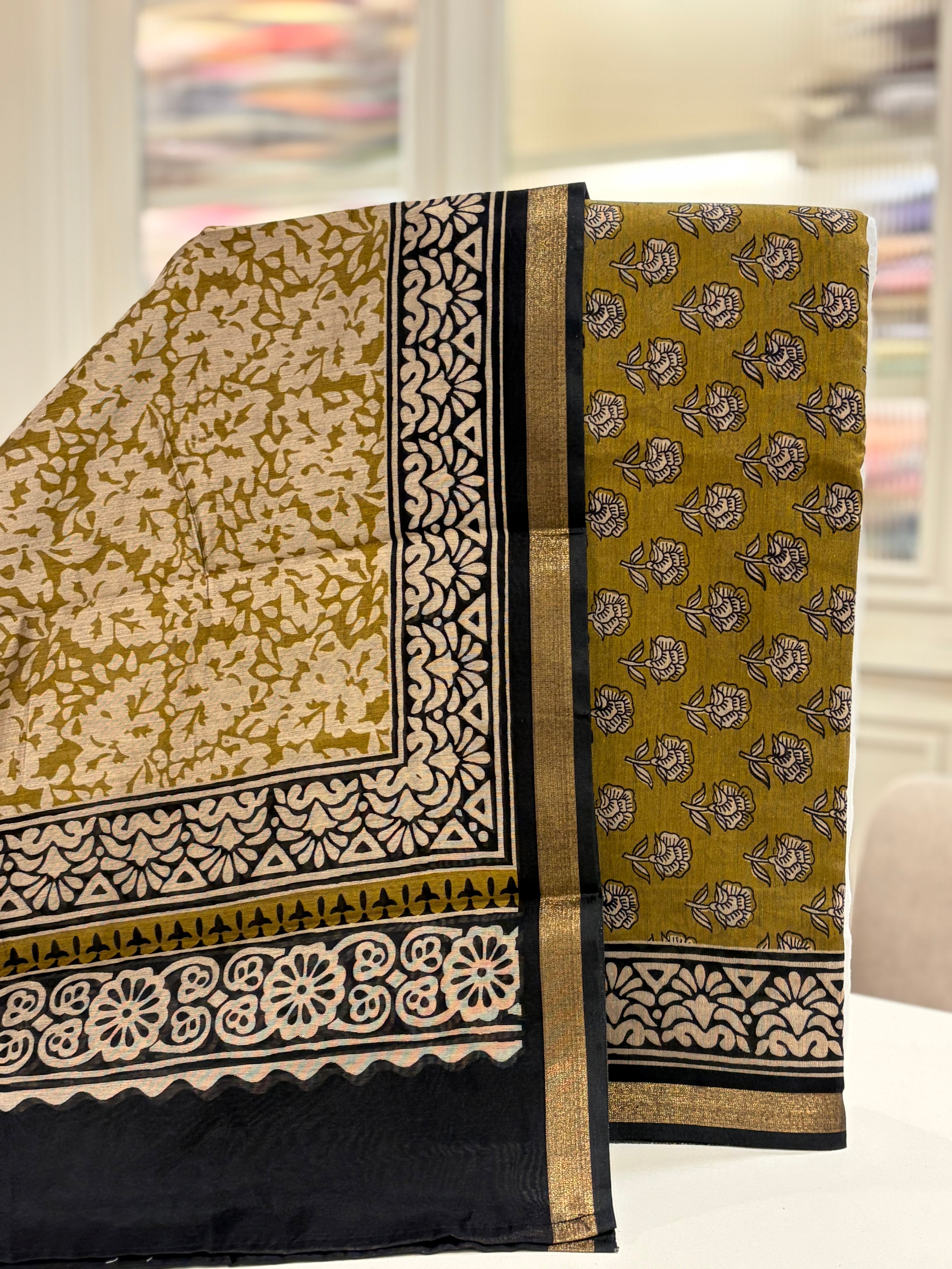 Pure Maheshwari Handcrafted Unstitched Suit ✨