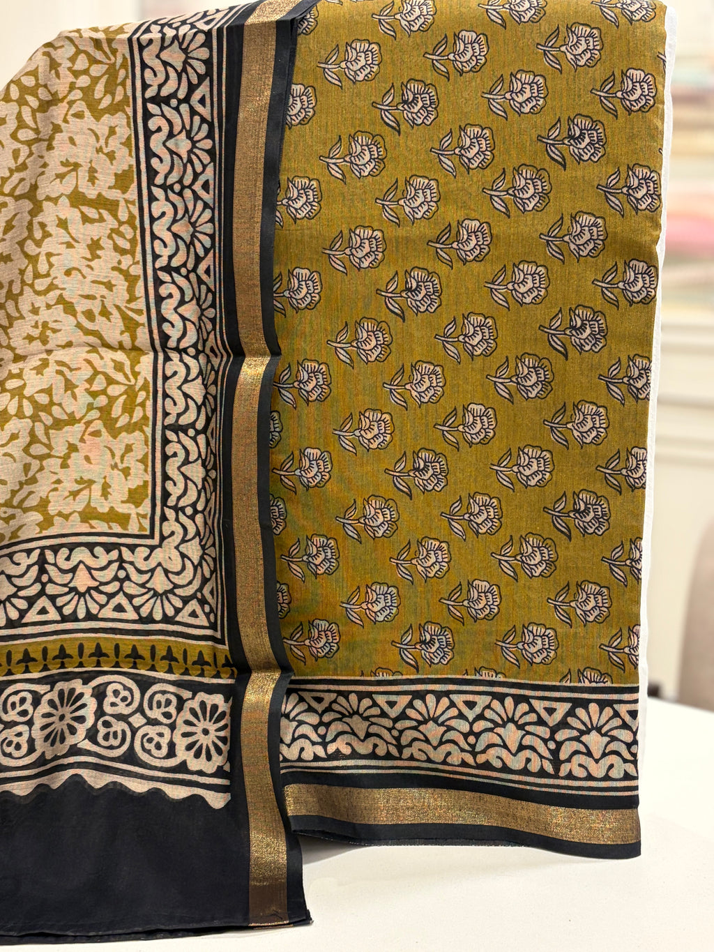 Pure Maheshwari Handcrafted Unstitched Suit ✨