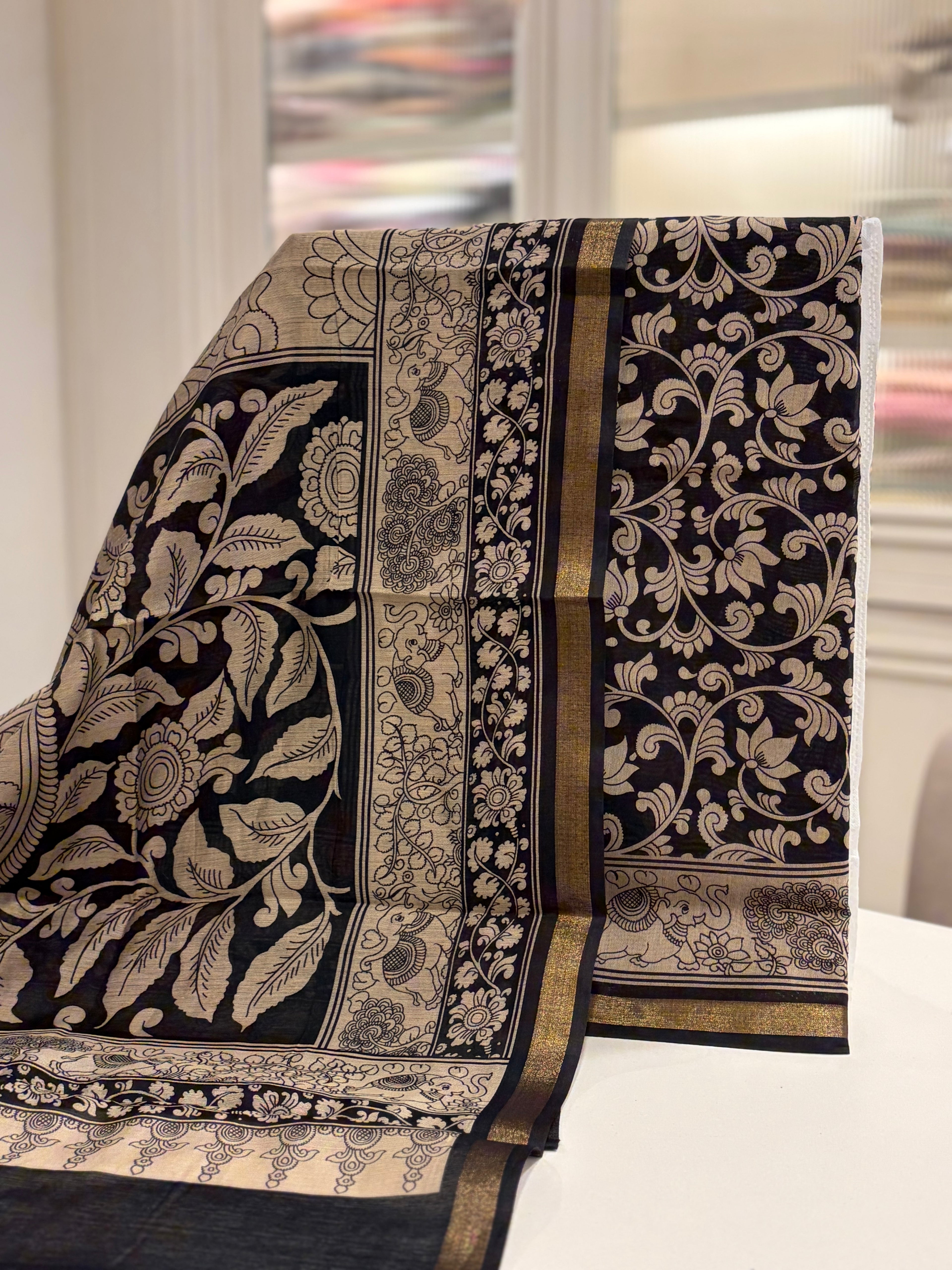 Pure Maheshwari Kalamkari Unstitched Suit ✨