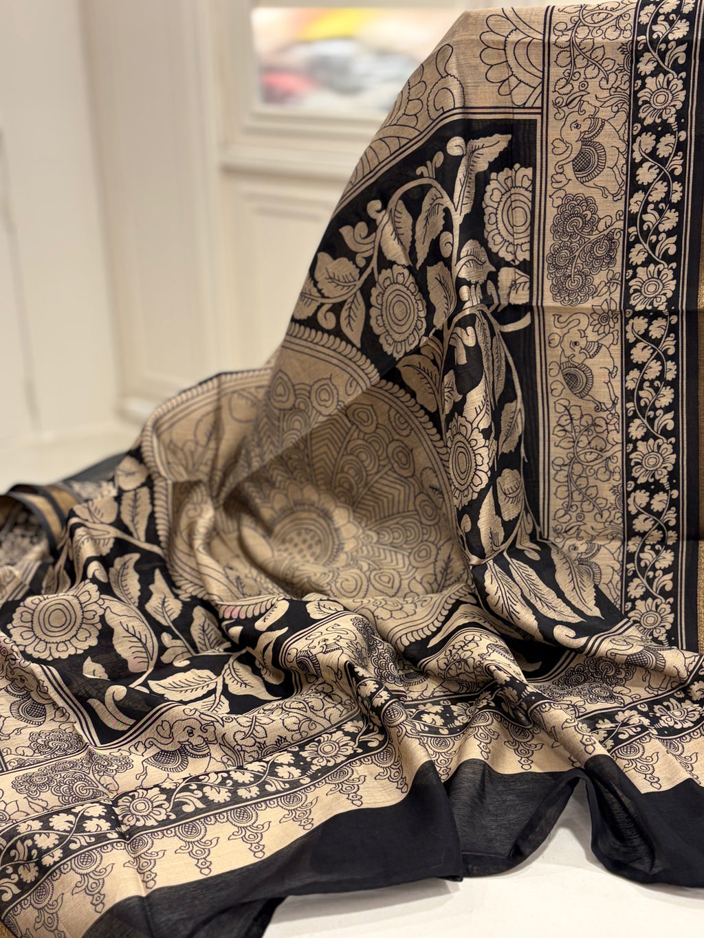 Pure Maheshwari Kalamkari Unstitched Suit ✨